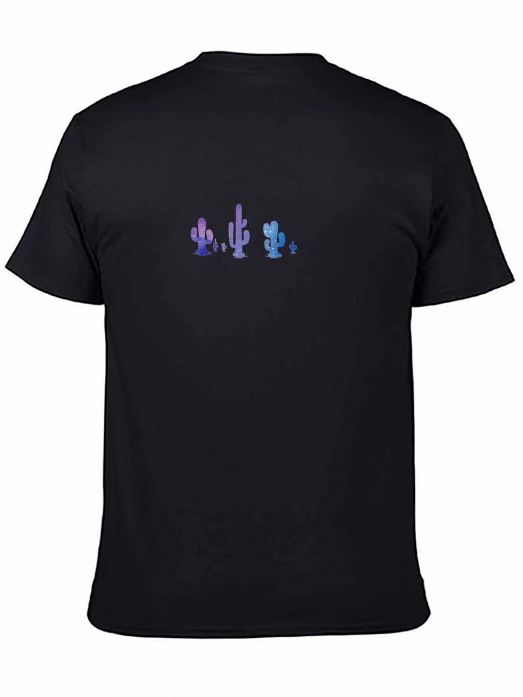 Galaxy Cactus Black T-Shirt