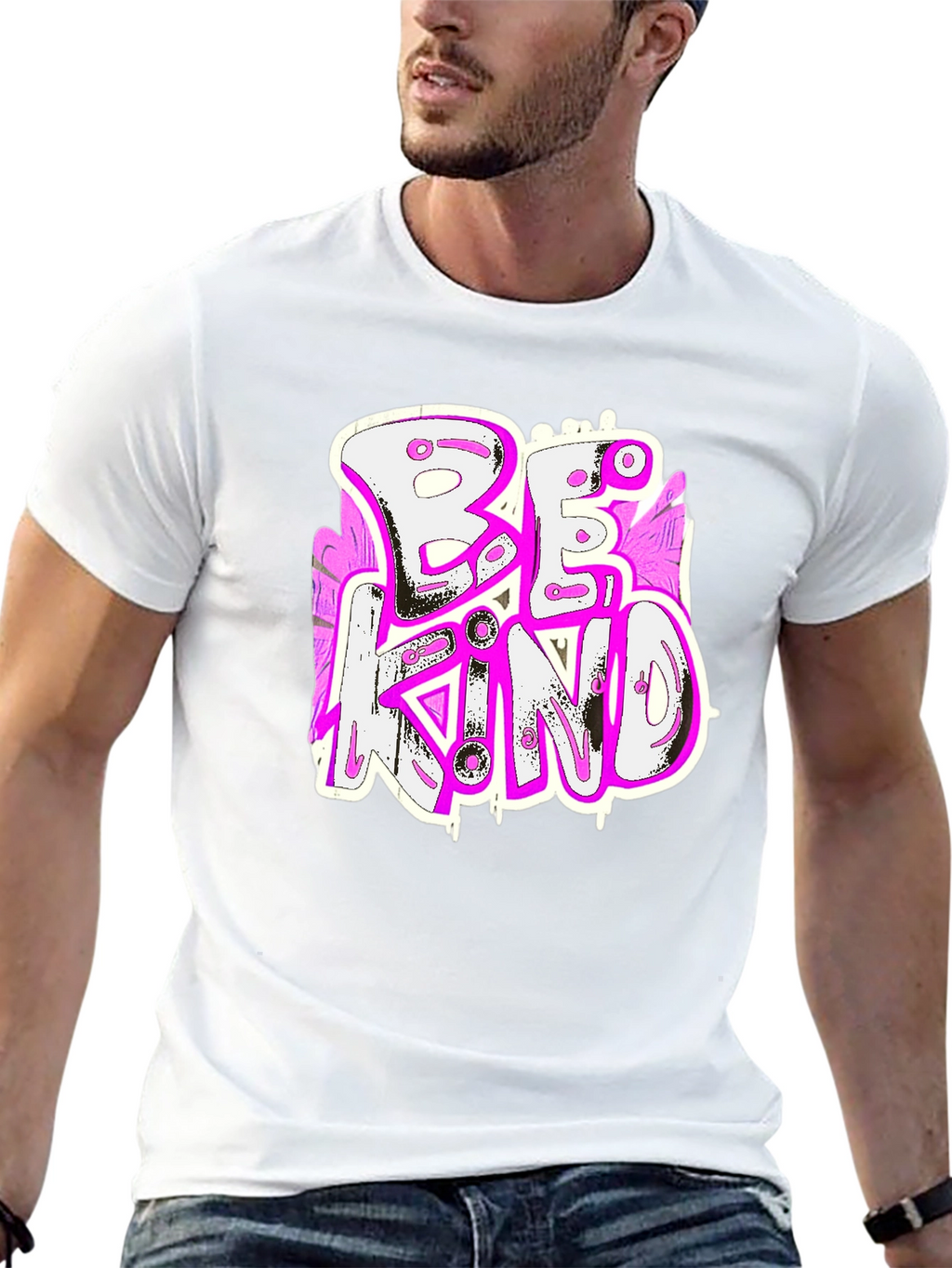 Be Kind Graphic Tee - Stylish Mens Black T-Shirt