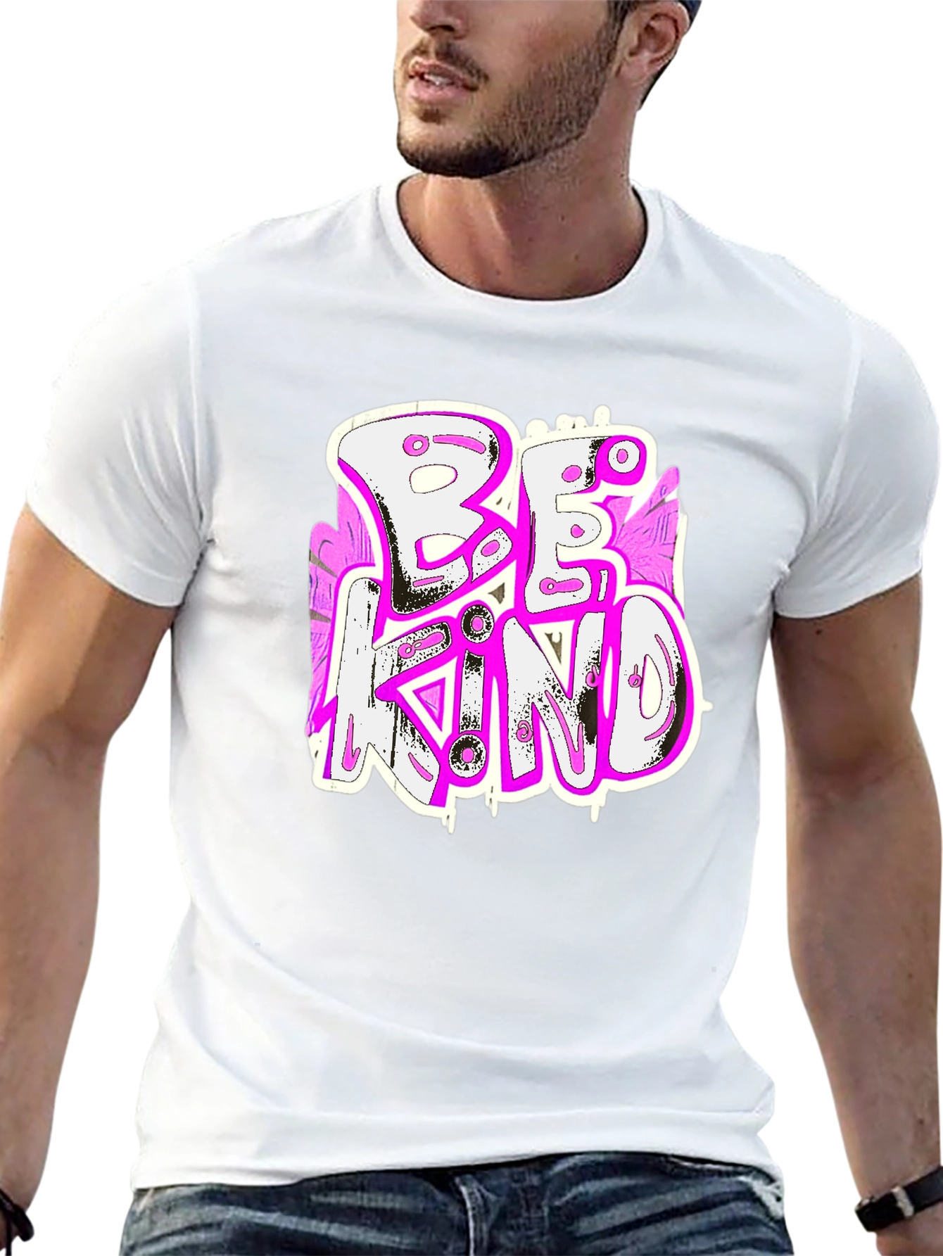 Be Kind Graphic Tee - Stylish Mens Black T-Shirt
