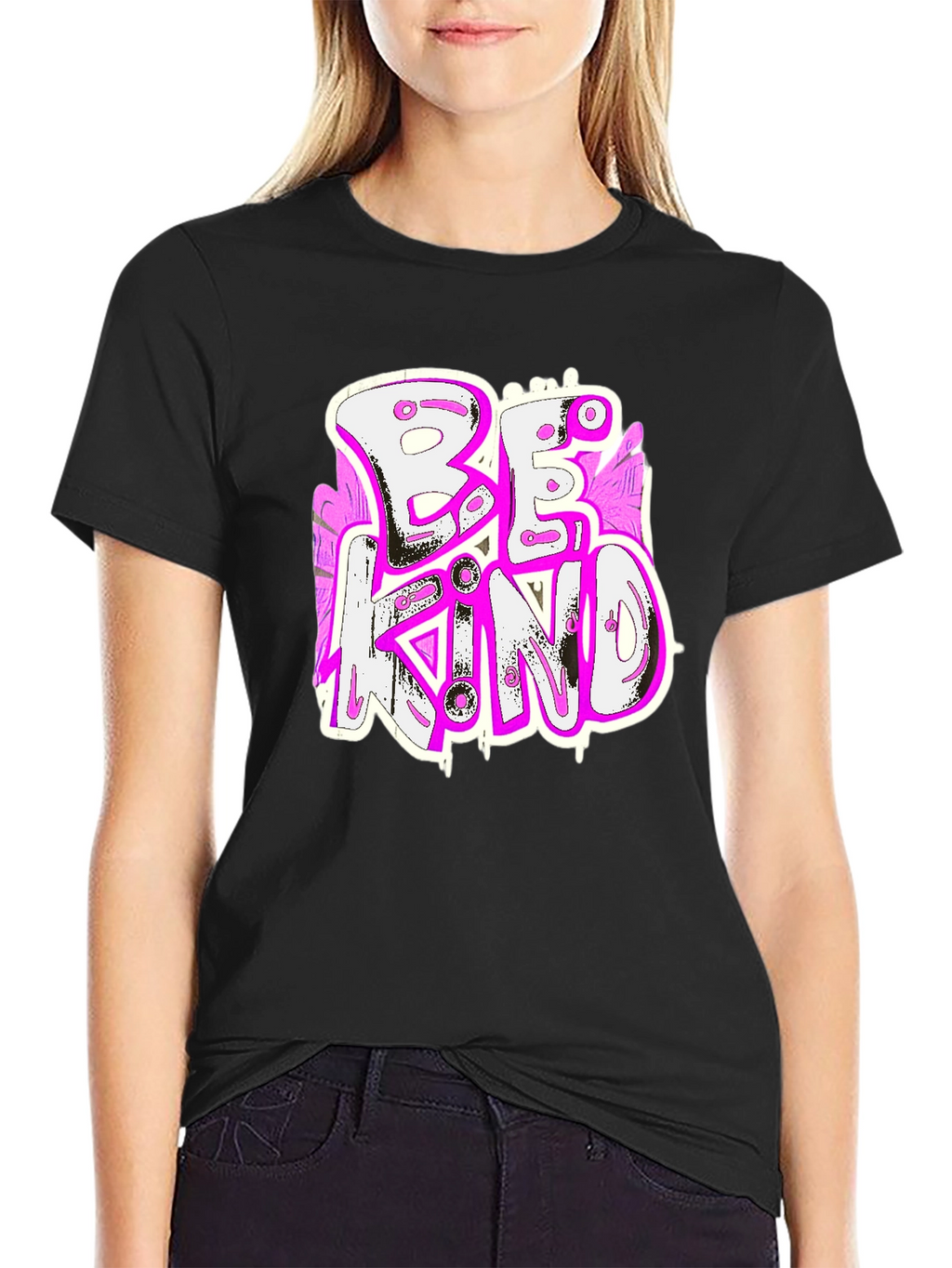 Be Kind Graphic Tee - Stylish Mens Black T-Shirt