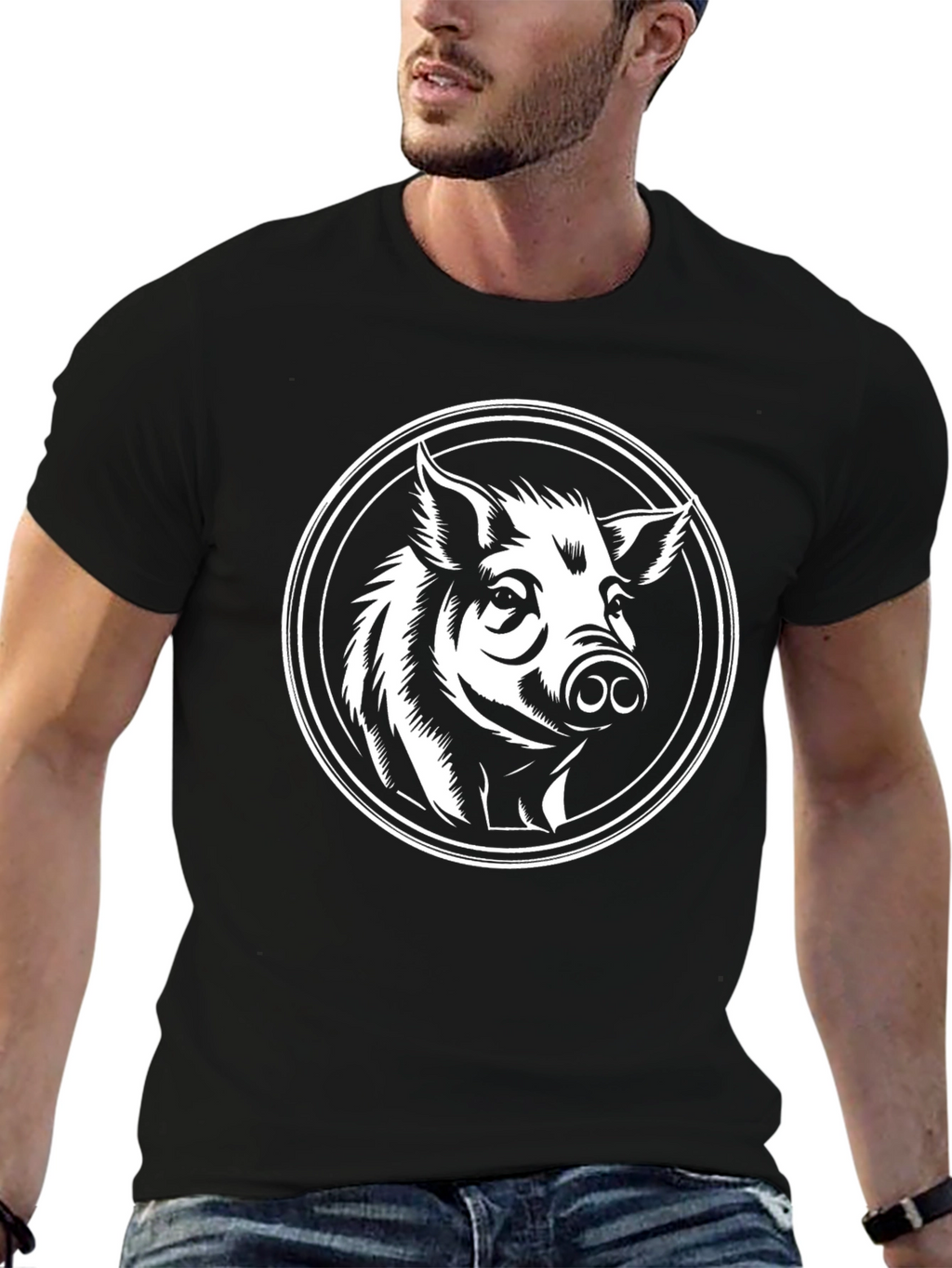 Boar Graphic Tee - Wild Hog T-Shirt