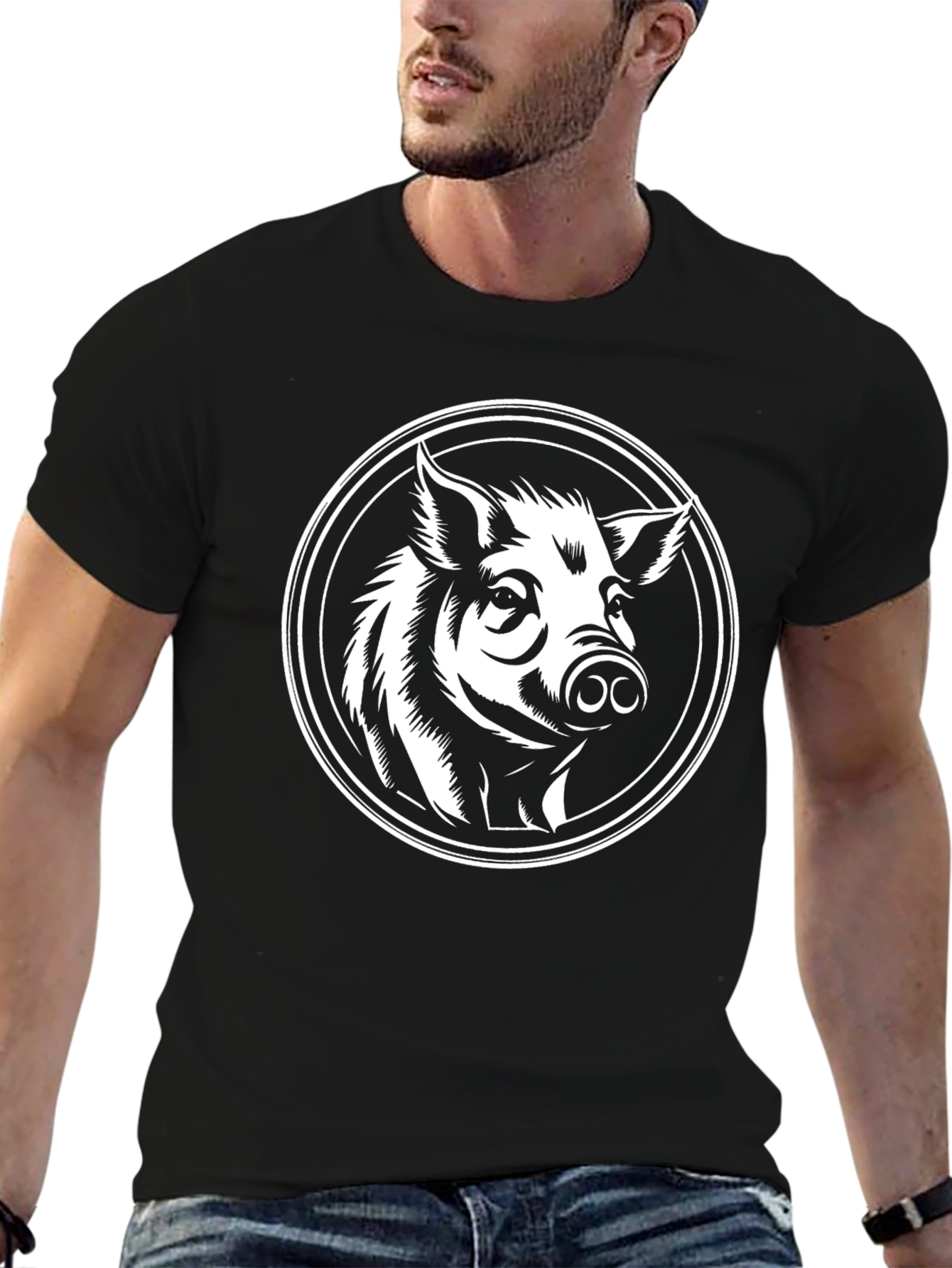 Boar Graphic Tee - Wild Hog T-Shirt