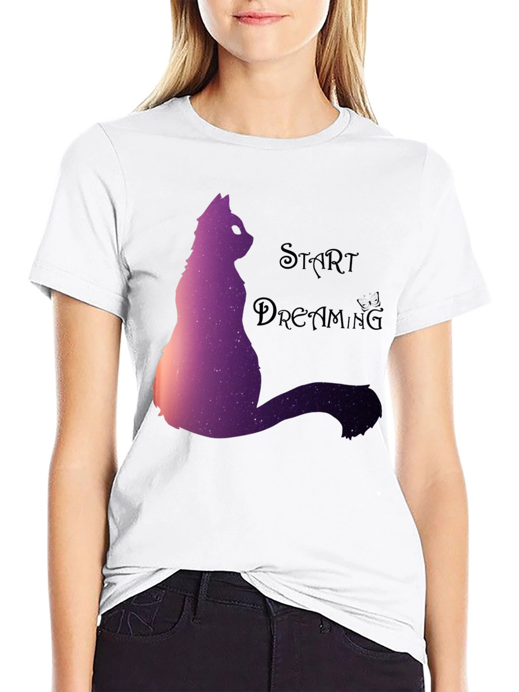 Dreamy Cat Galaxy T-Shirt