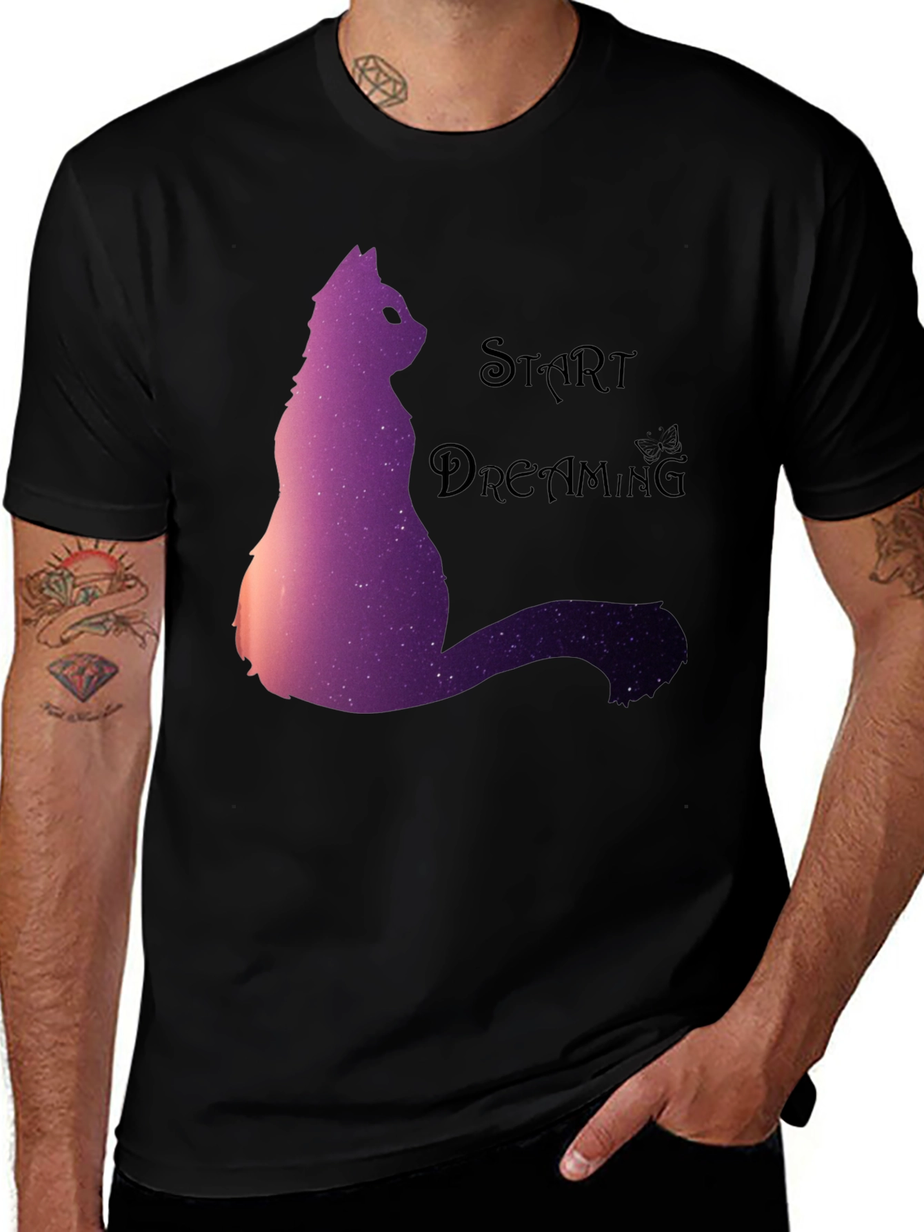 Dreamy Cat Galaxy T-Shirt