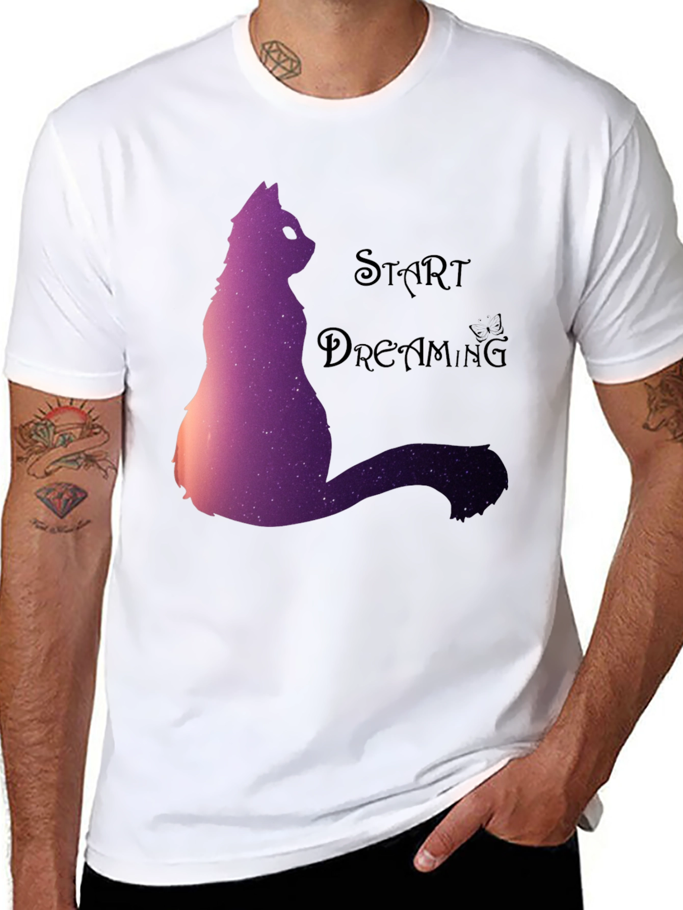 Dreamy Cat Galaxy T-Shirt