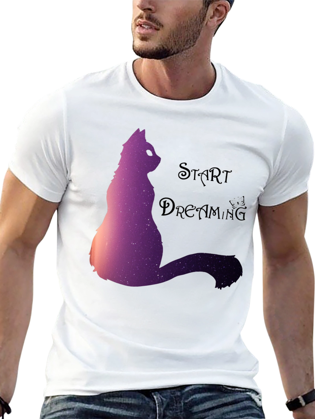 Dreamy Cat Galaxy T-Shirt