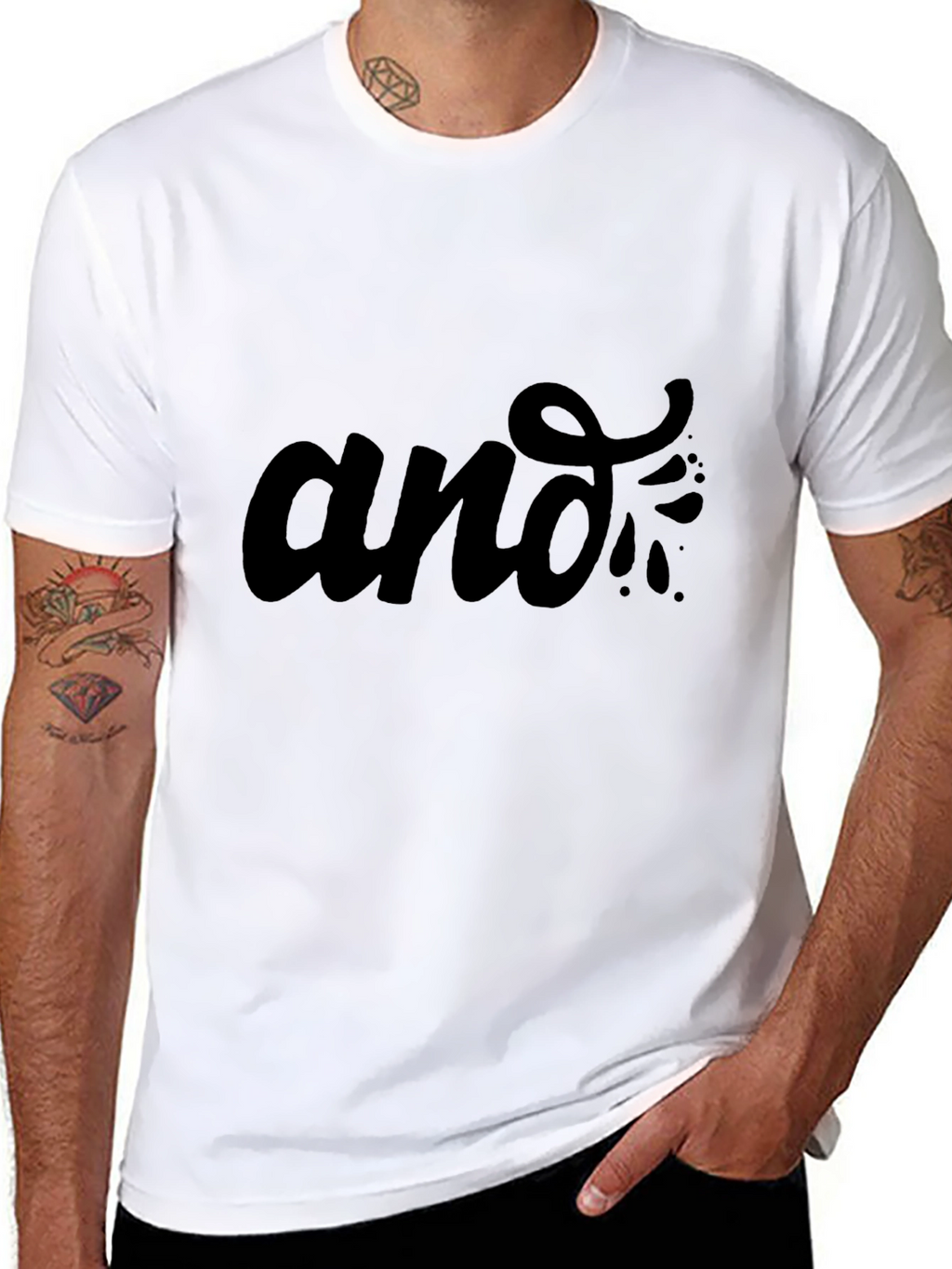 Stylish Black T-Shirt with and Graphic Print