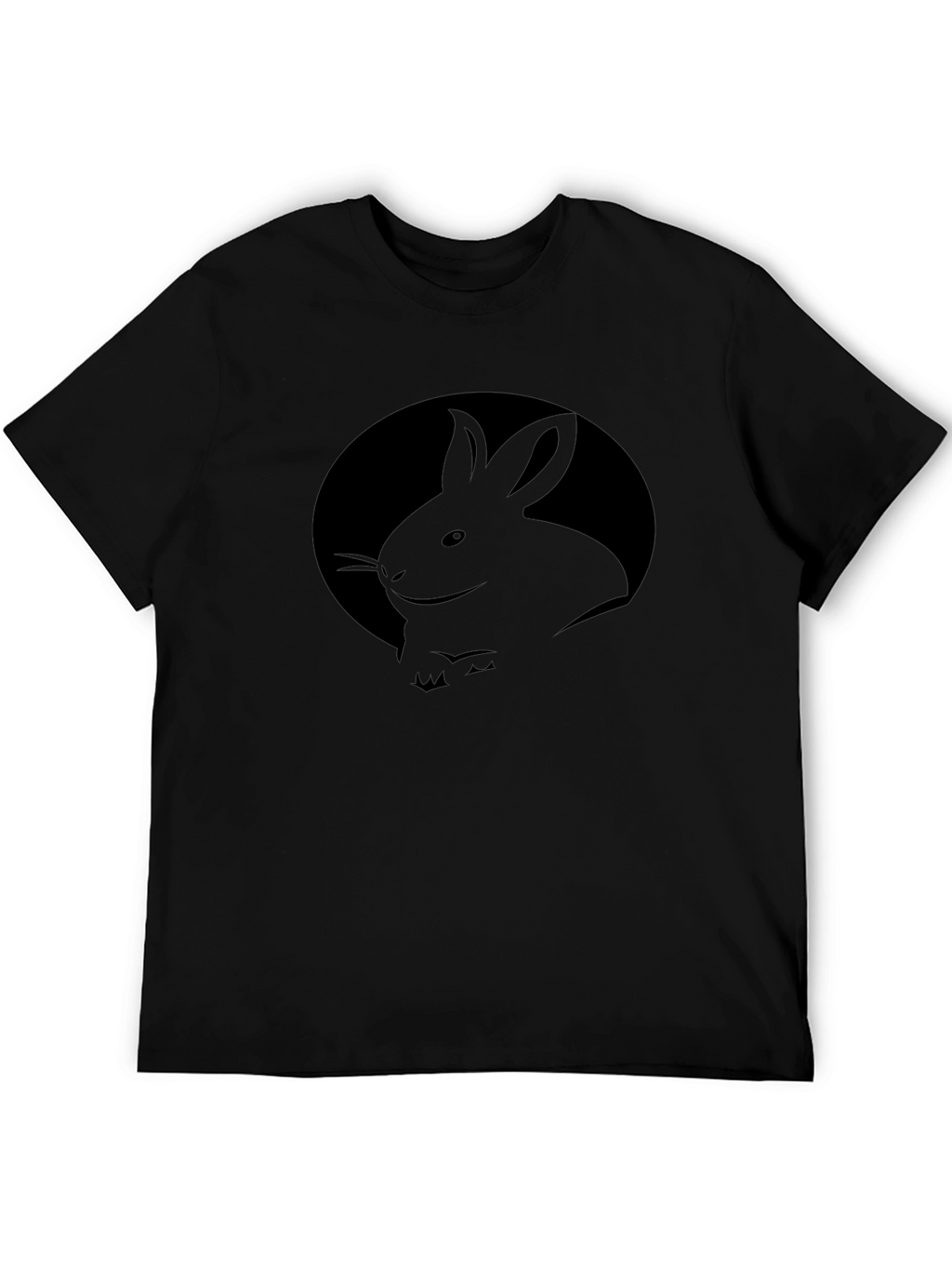 Rabbit Silhouette Graphic T-Shirt - Unisex Black Tee