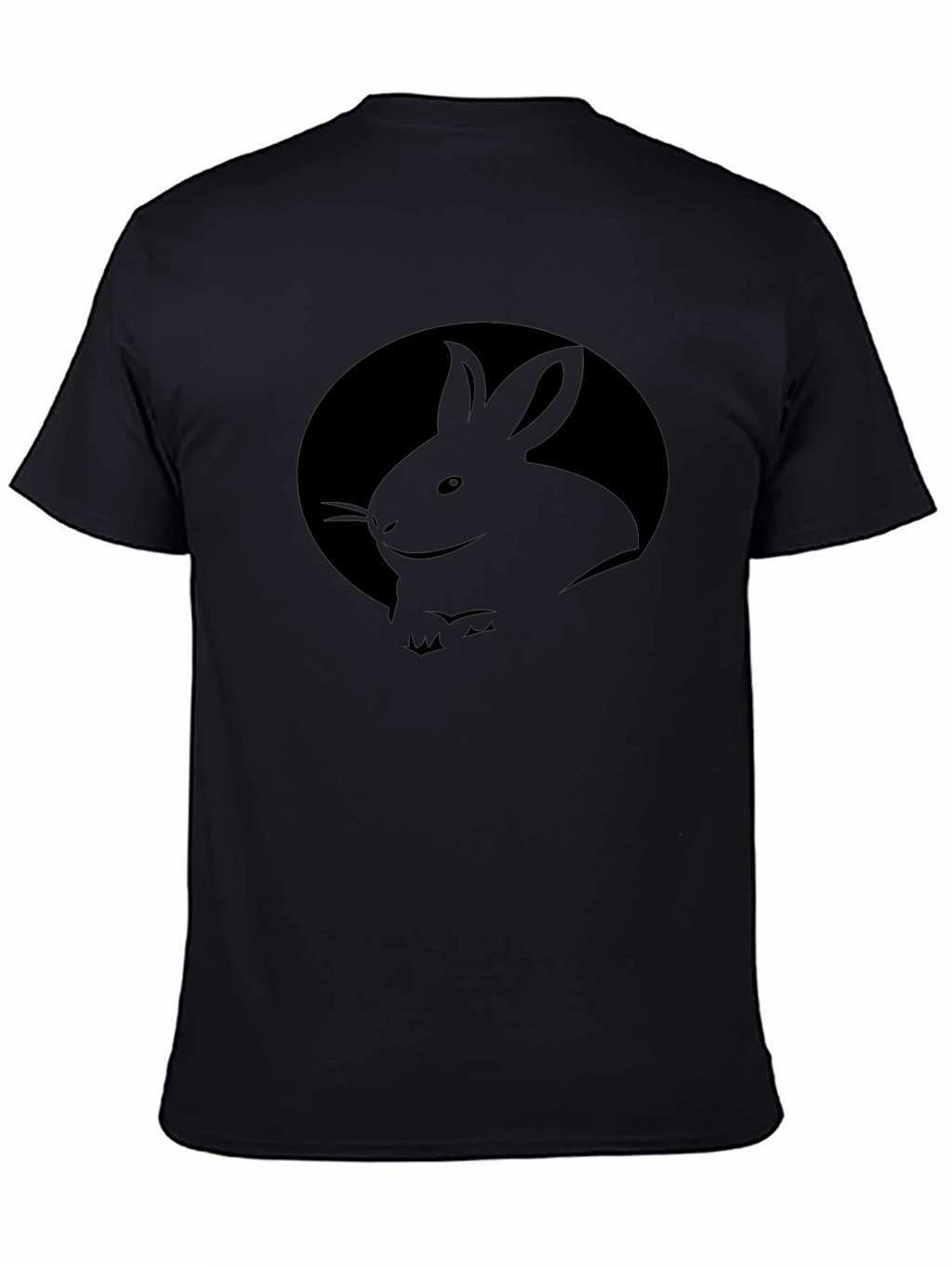 Rabbit Silhouette Graphic T-Shirt - Unisex Black Tee