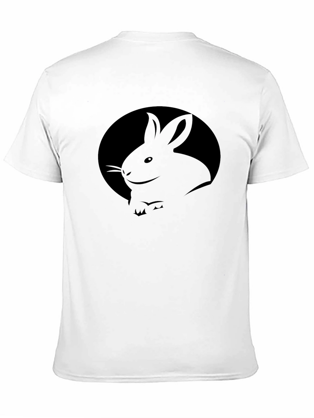 Rabbit Silhouette Graphic T-Shirt - Unisex Black Tee
