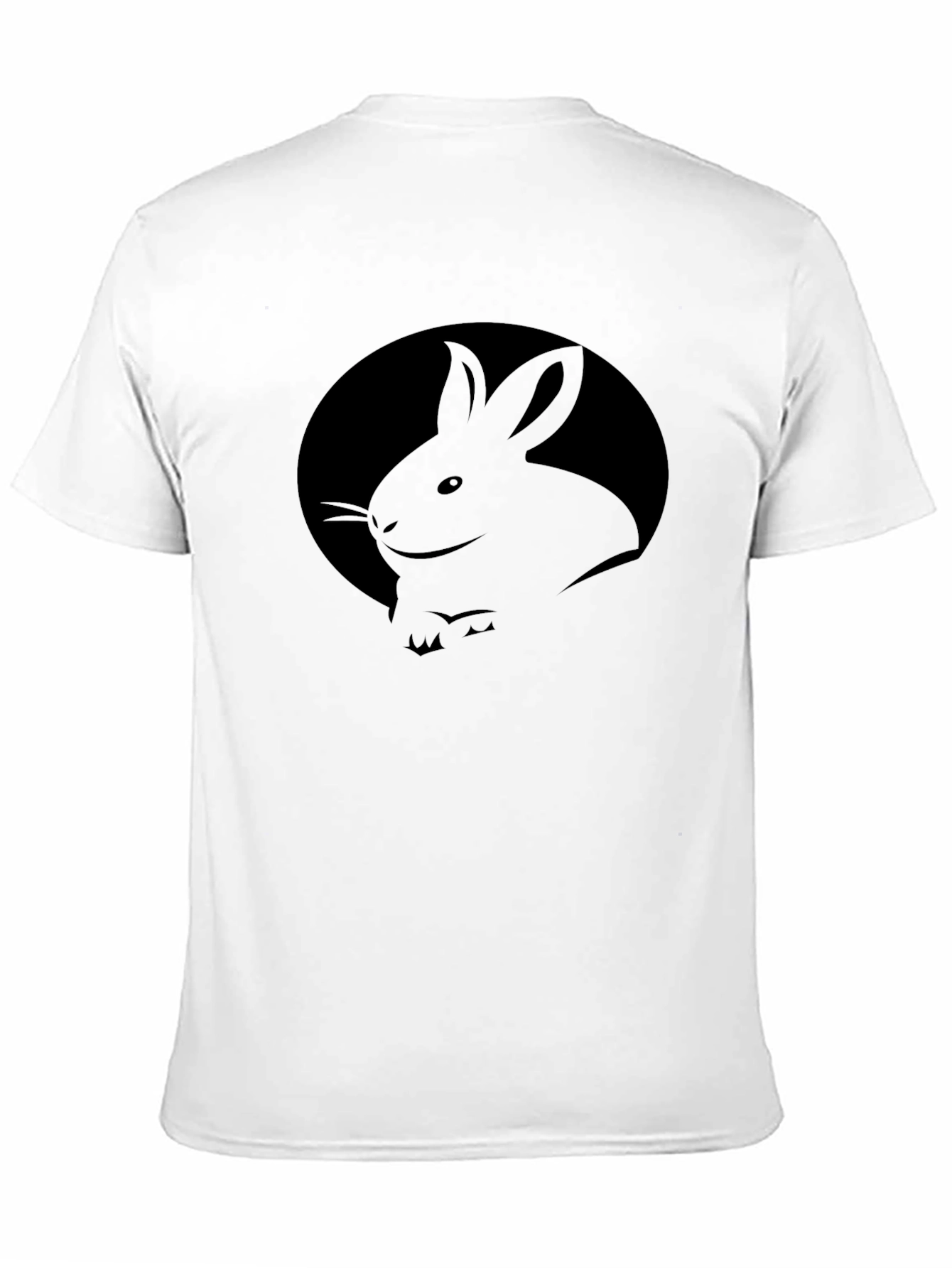Rabbit Silhouette Graphic T-Shirt - Unisex Black Tee