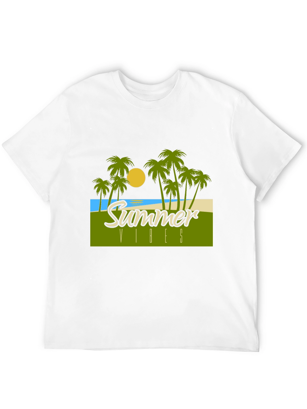 Summer Vibes Graphic T-Shirt - Tropical Design
