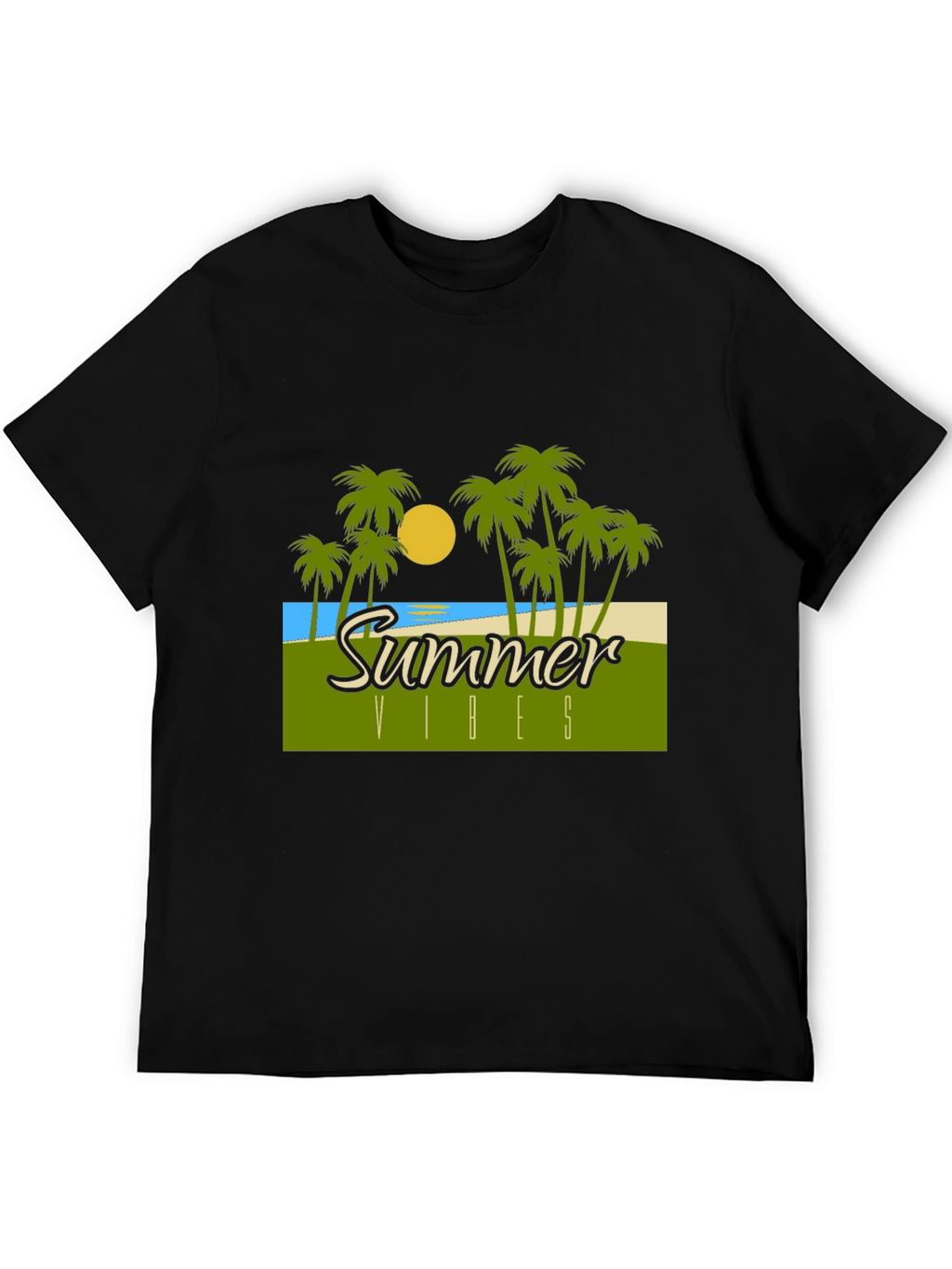Summer Vibes Graphic T-Shirt - Tropical Design