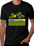 Summer Vibes Graphic T-Shirt - Tropical Design