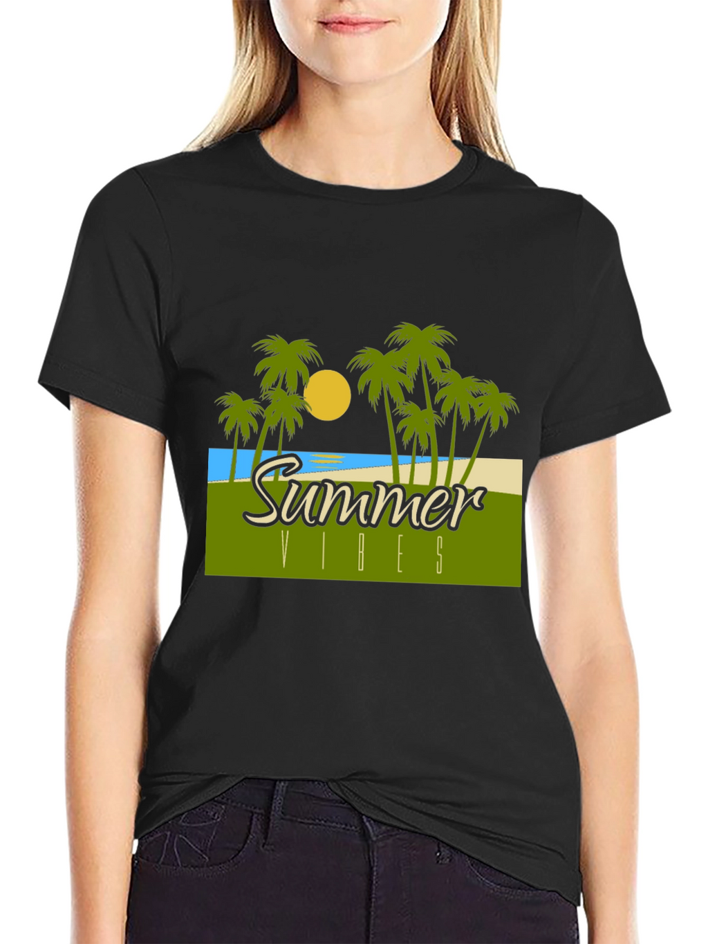 Summer Vibes Graphic T-Shirt - Tropical Design