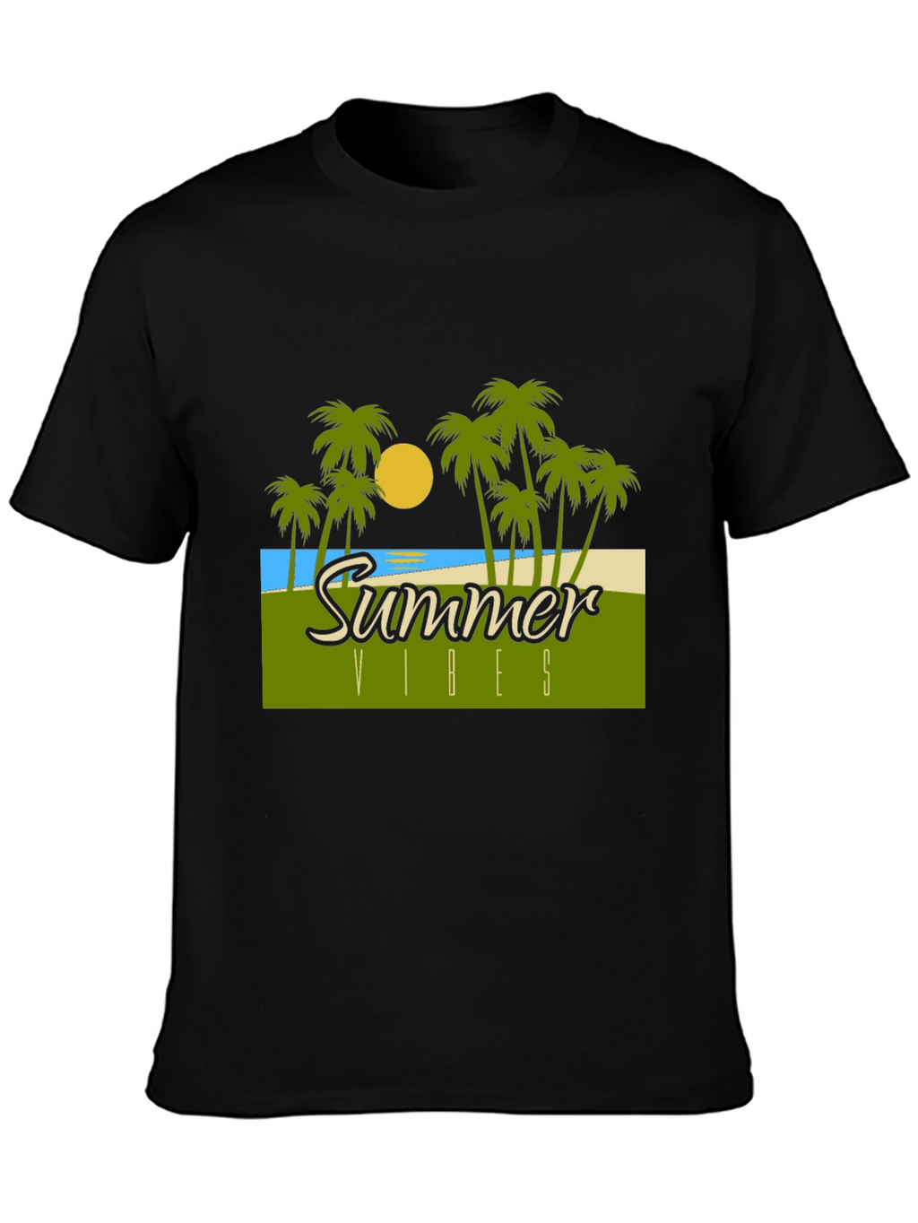 Summer Vibes Graphic T-Shirt - Tropical Design