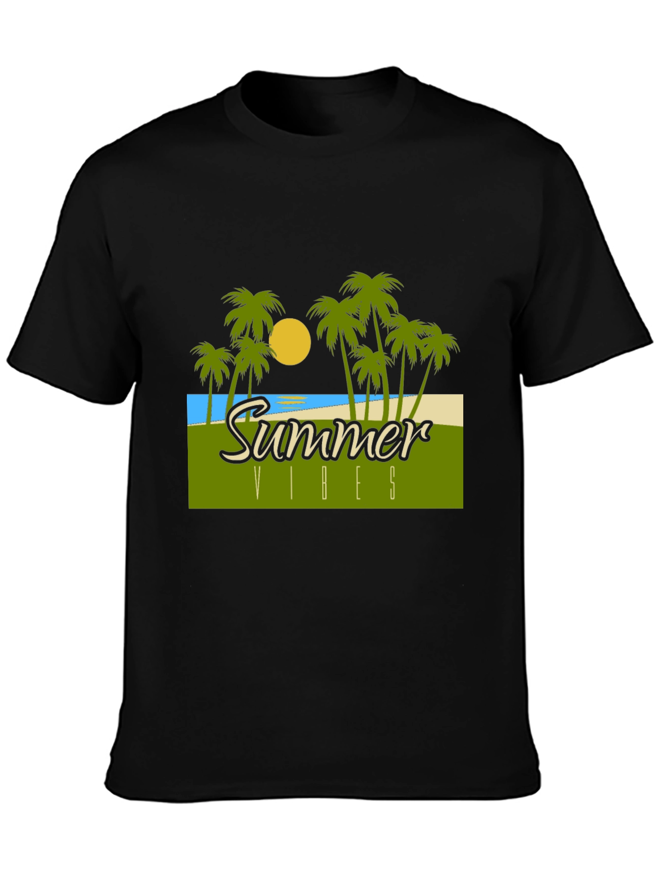 Summer Vibes Graphic T-Shirt - Tropical Design