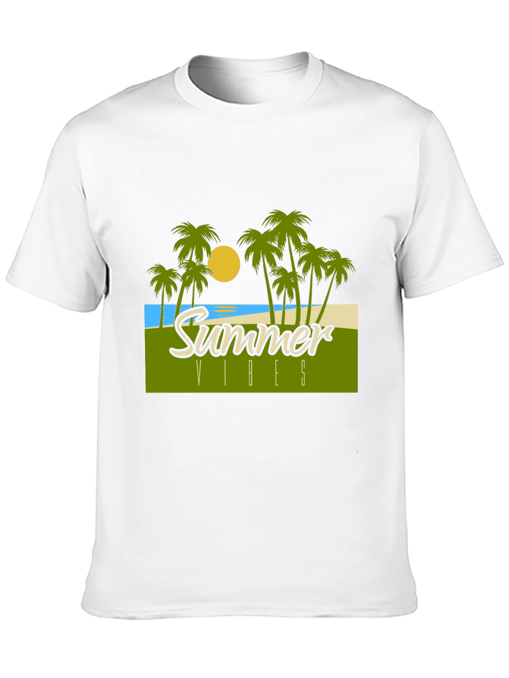 Summer Vibes Graphic T-Shirt - Tropical Design