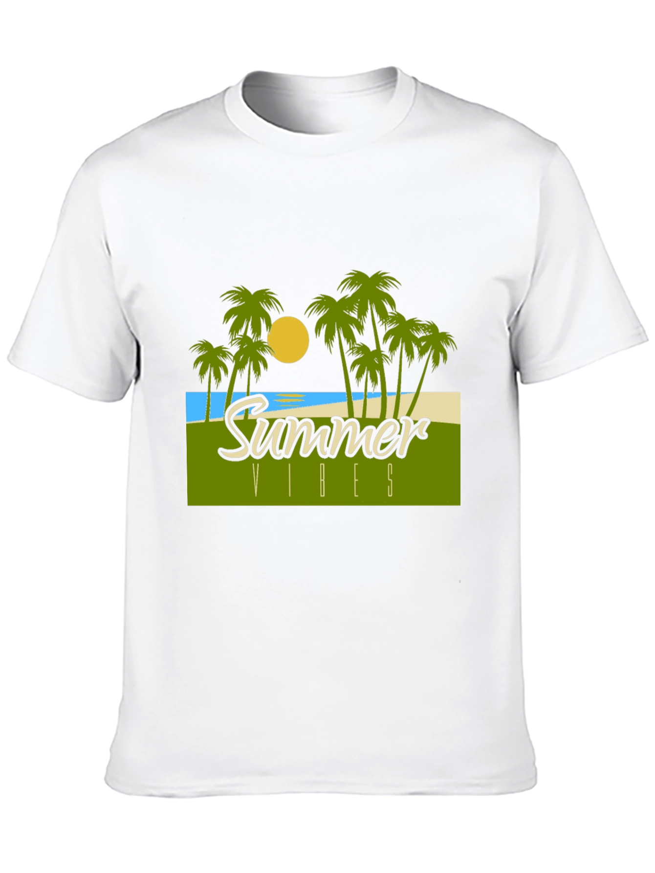 Summer Vibes Graphic T-Shirt - Tropical Design
