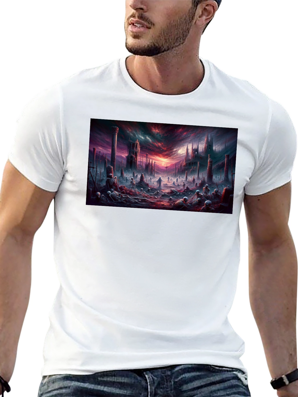 Dark Fantasy Landscape Graphic T-Shirt