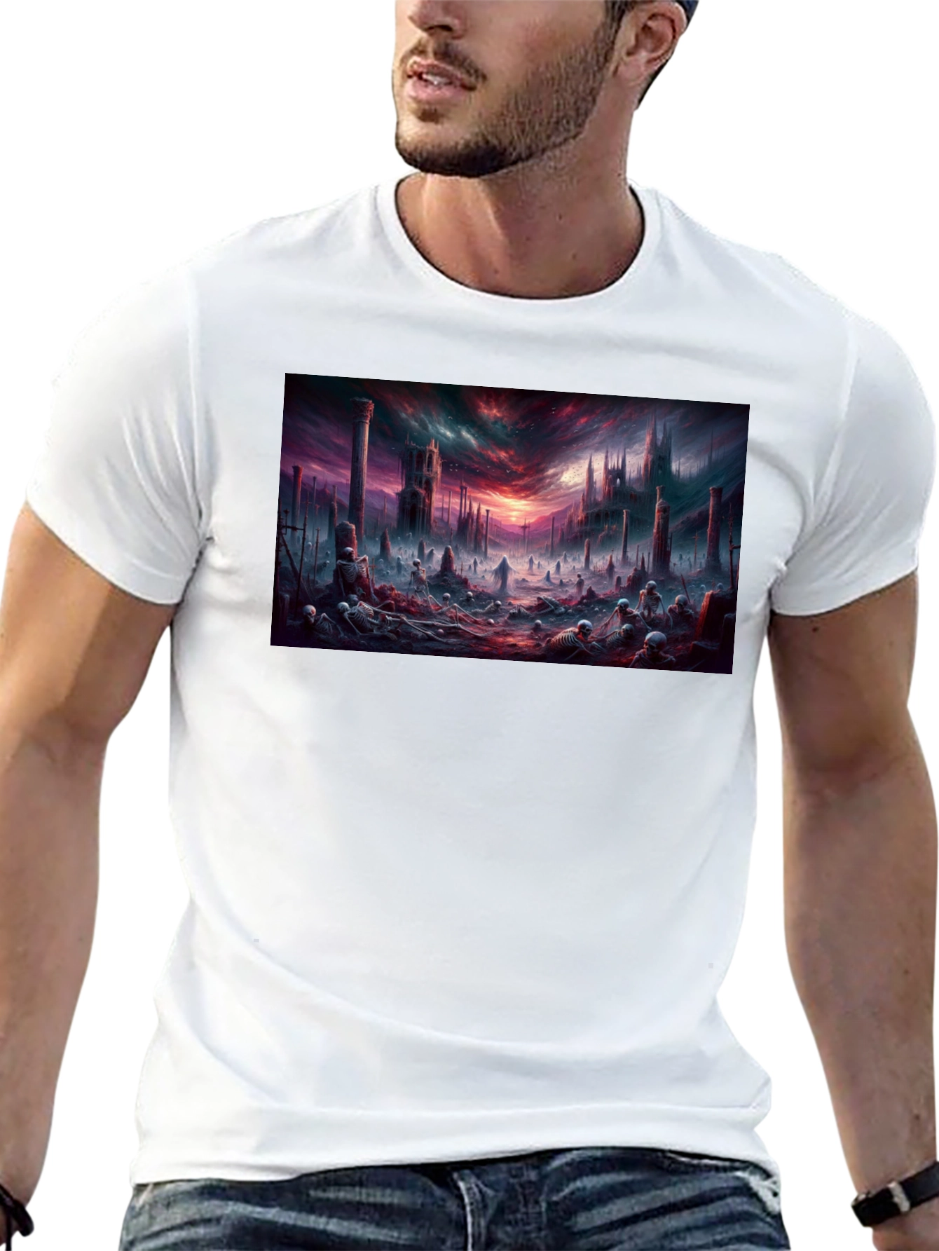 Dark Fantasy Landscape Graphic T-Shirt