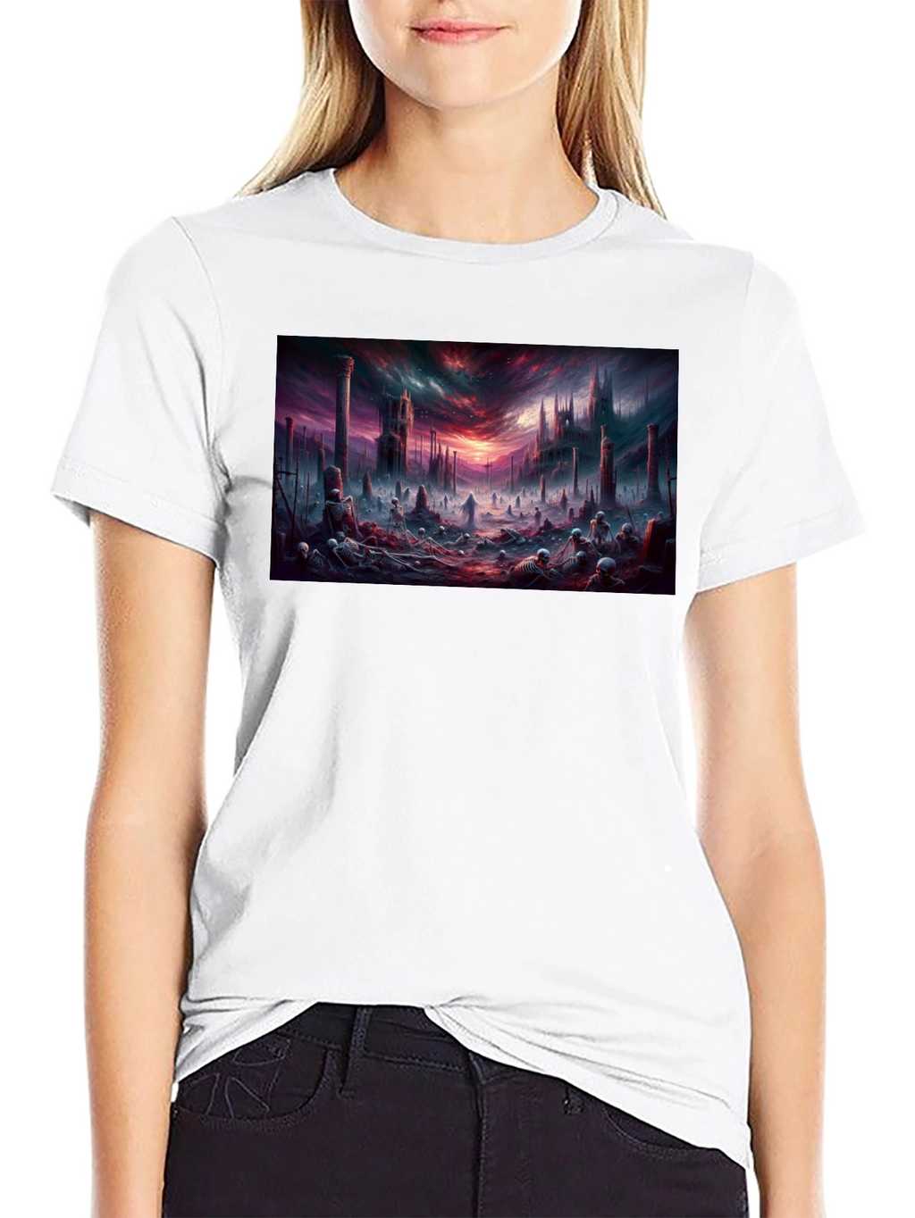 Dark Fantasy Landscape Graphic T-Shirt