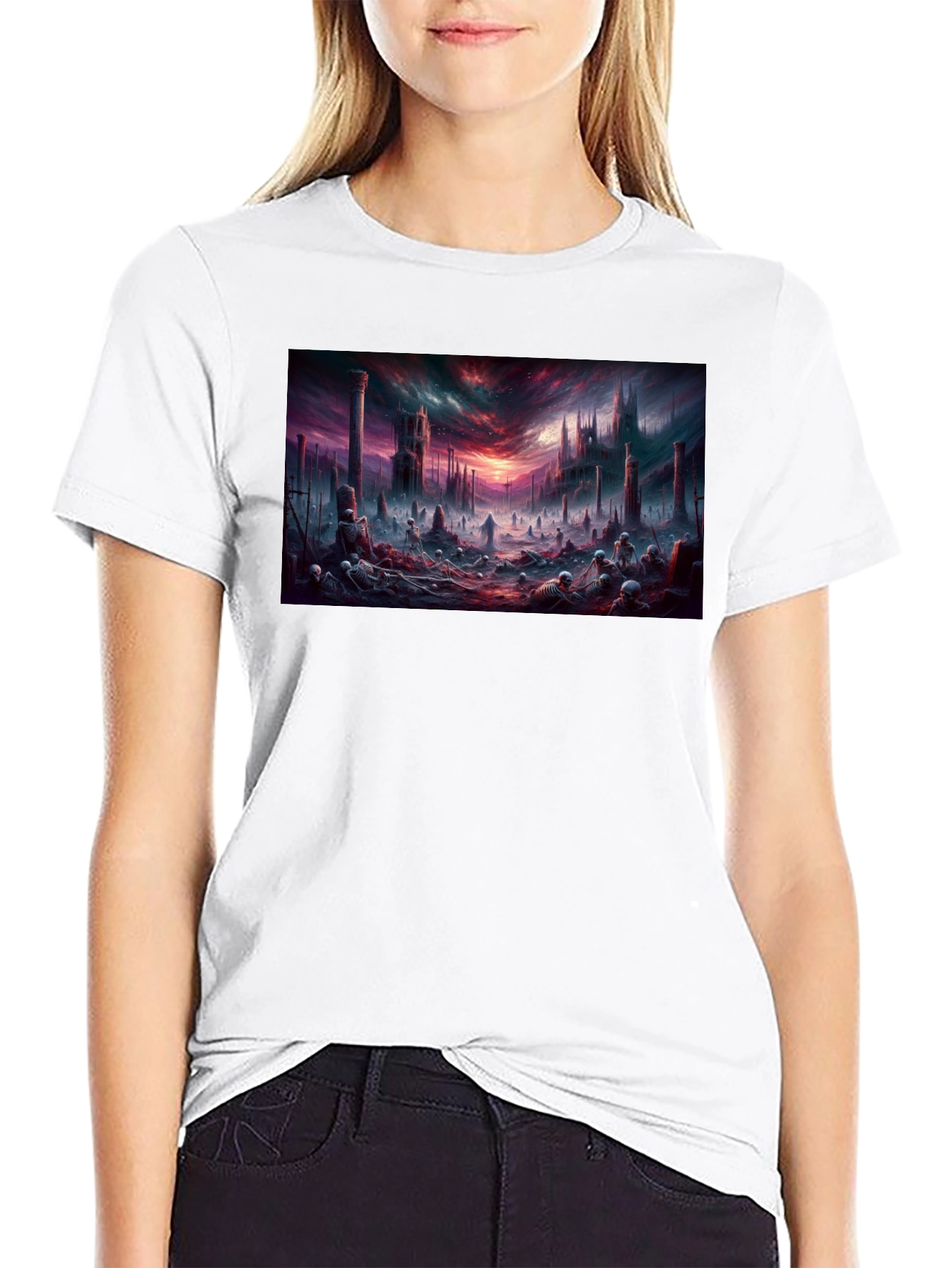 Dark Fantasy Landscape Graphic T-Shirt