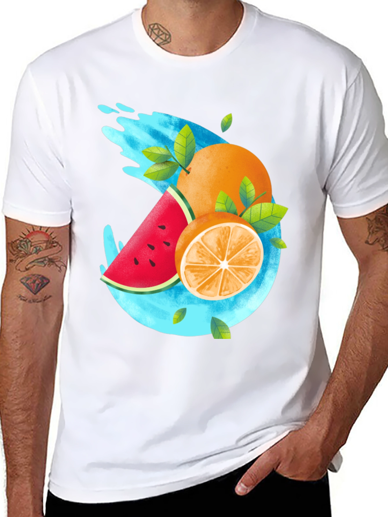 Fresh Fruit Graphic T-Shirt - Summer Style