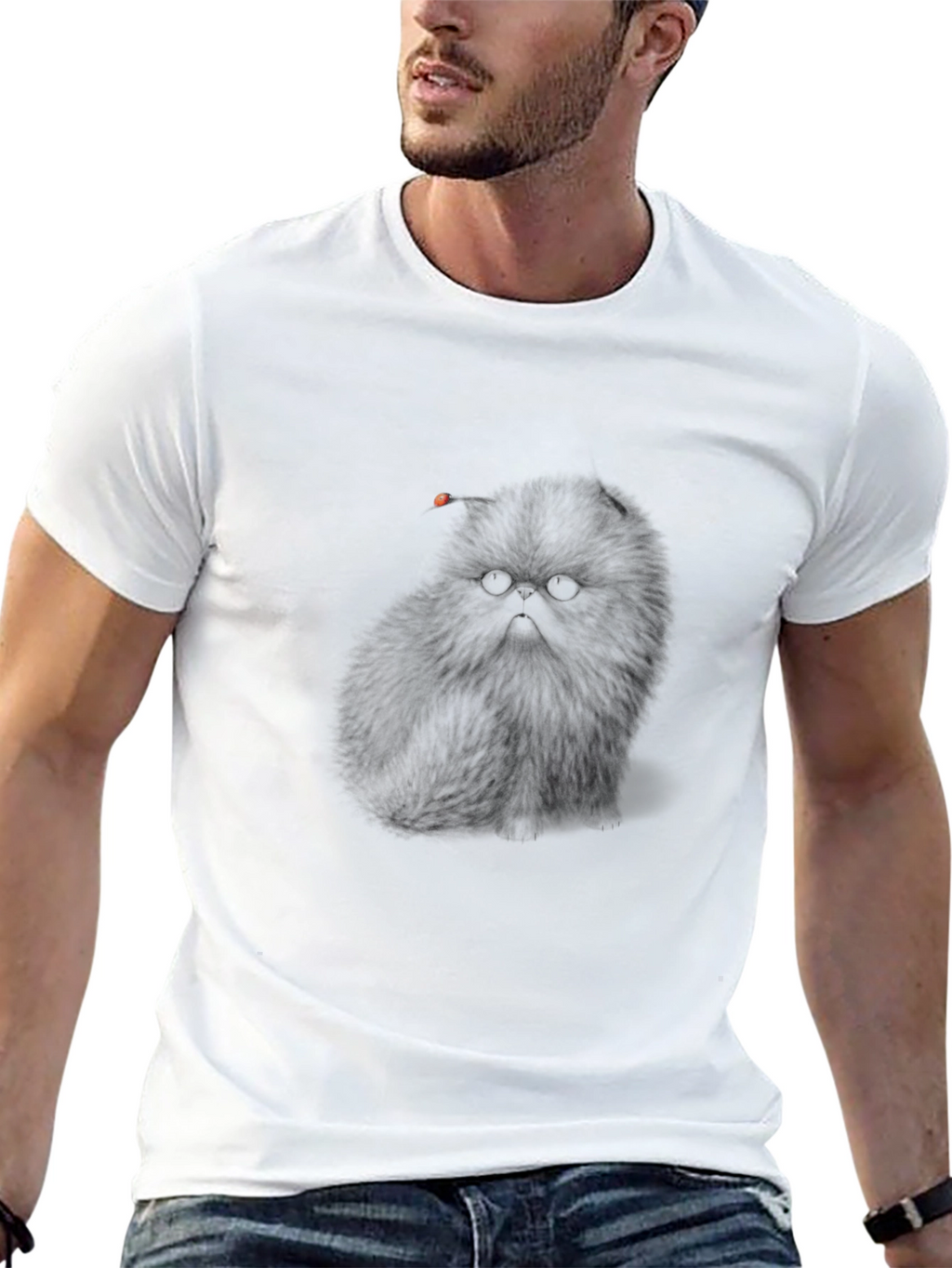Black Cat Graphic Tee - Mens