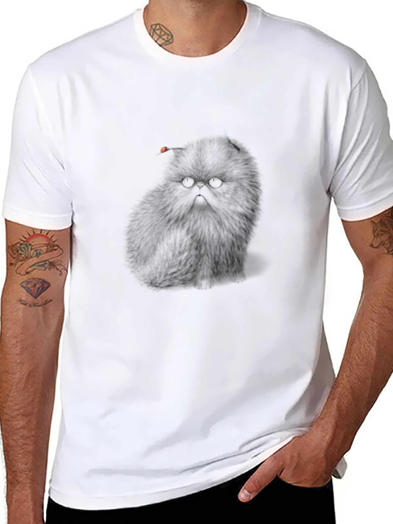 Black Cat Graphic Tee - Mens