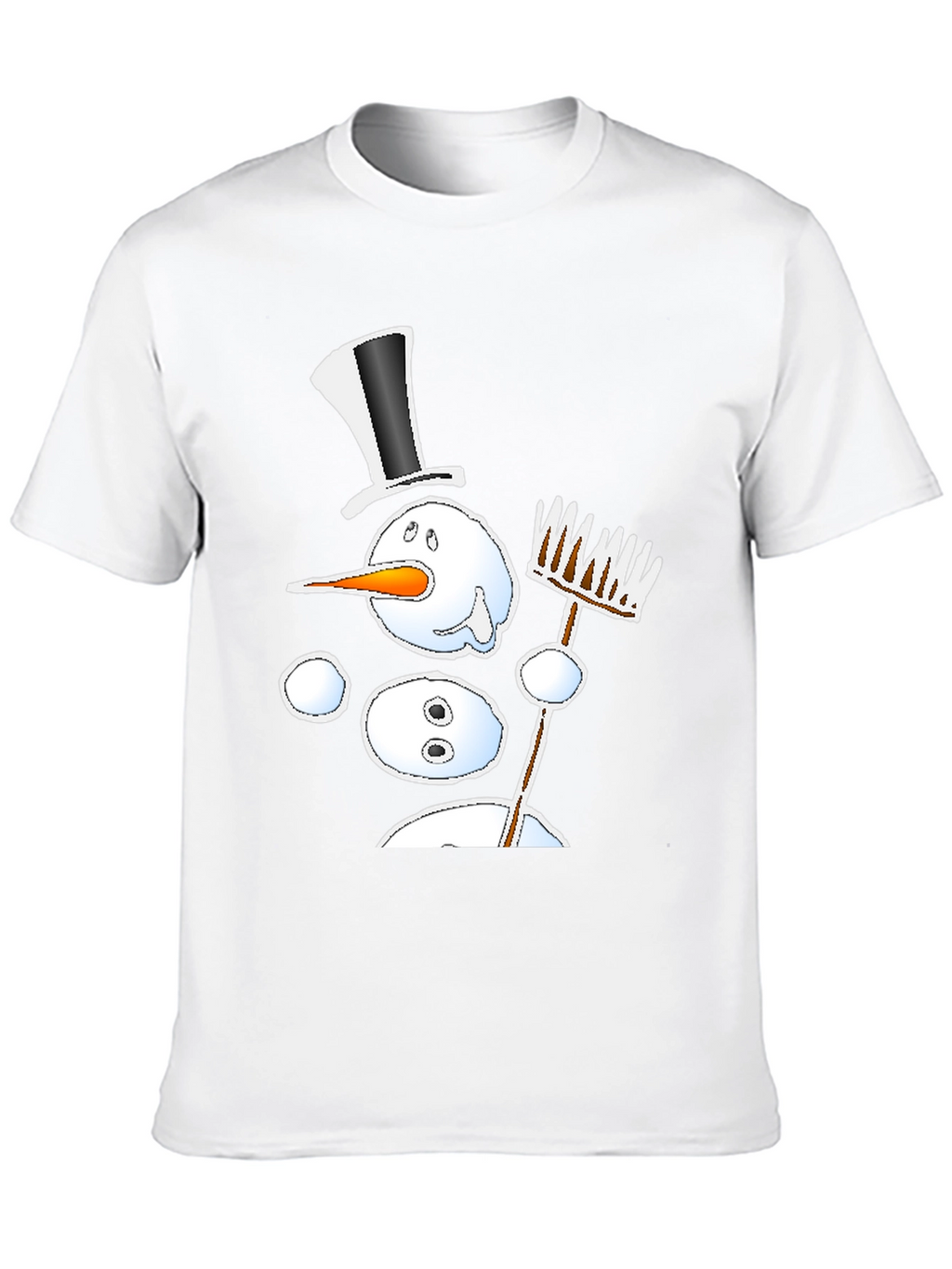 Melting Snowman Graphic Tee - Winter Fun