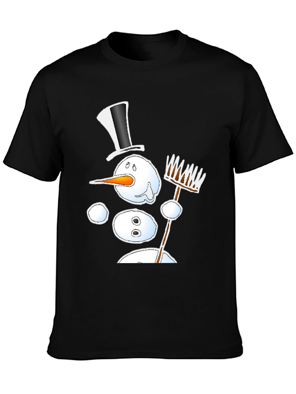 Melting Snowman Graphic Tee - Winter Fun