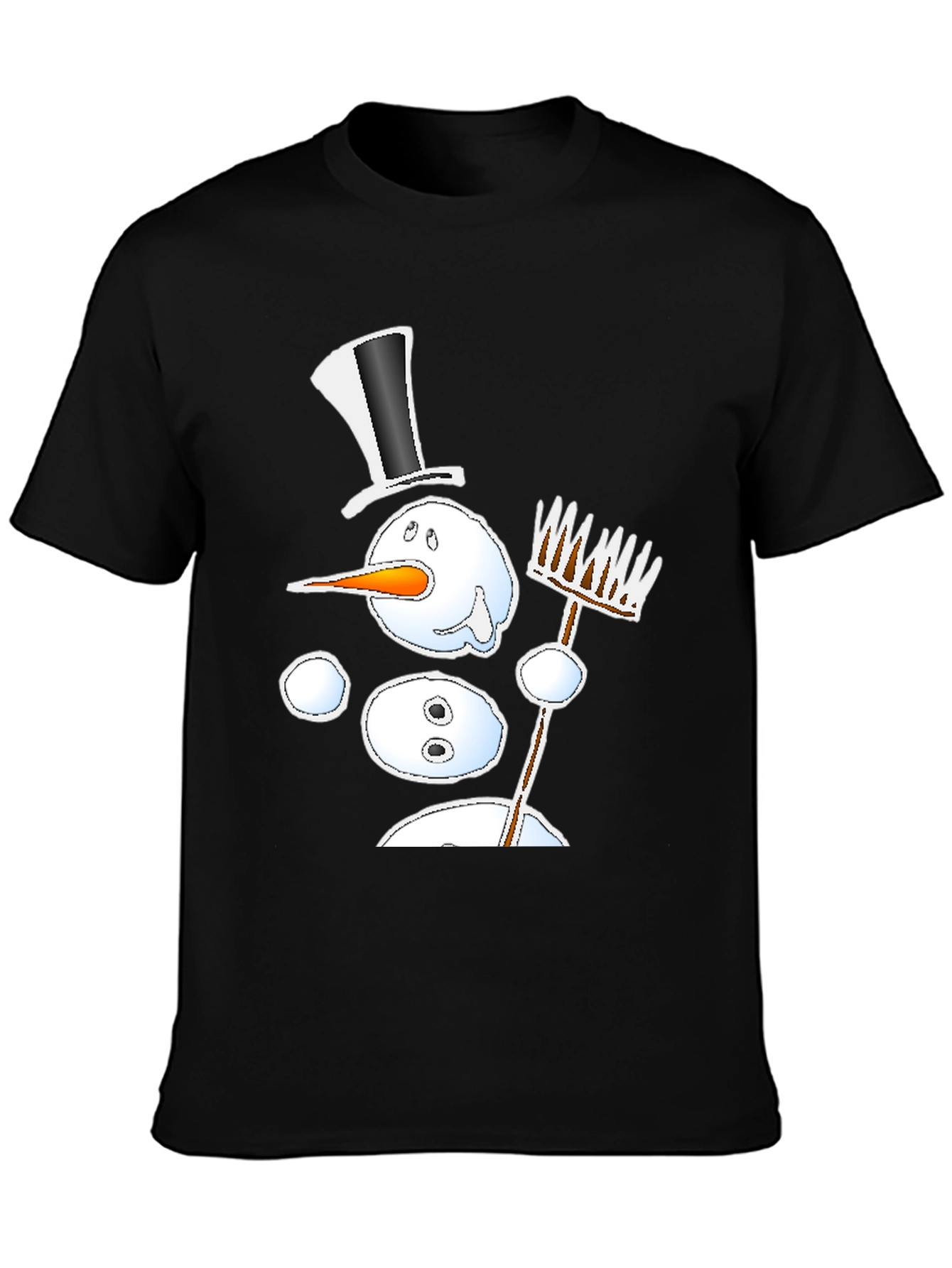 Melting Snowman Graphic Tee - Winter Fun