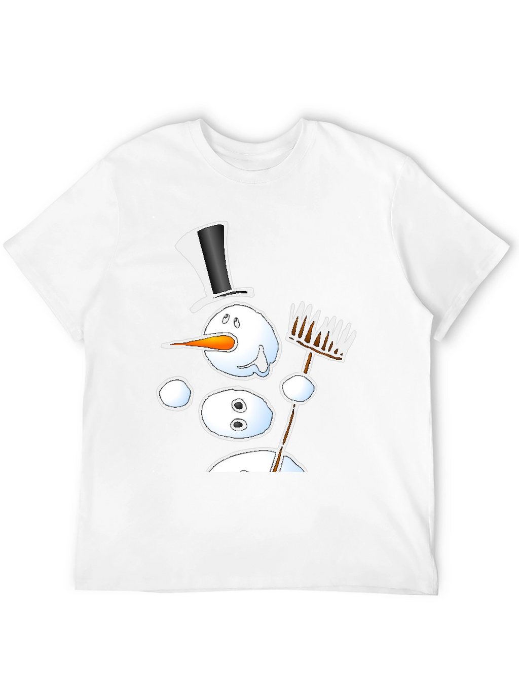 Melting Snowman Graphic Tee - Winter Fun