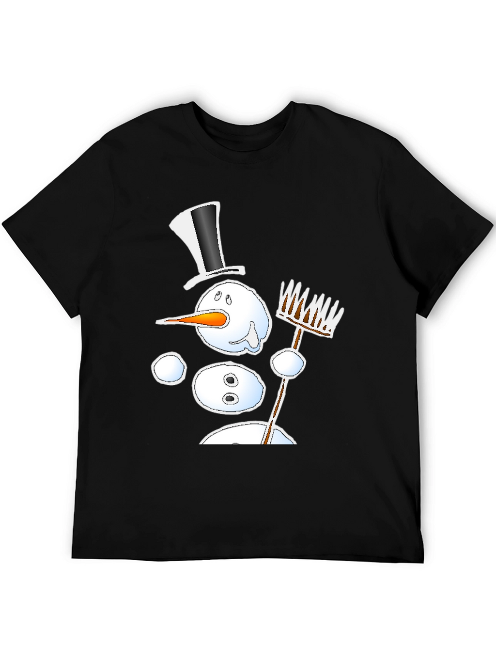 Melting Snowman Graphic Tee - Winter Fun