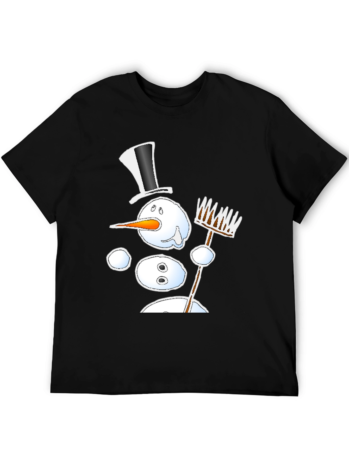 Melting Snowman Graphic Tee - Winter Fun
