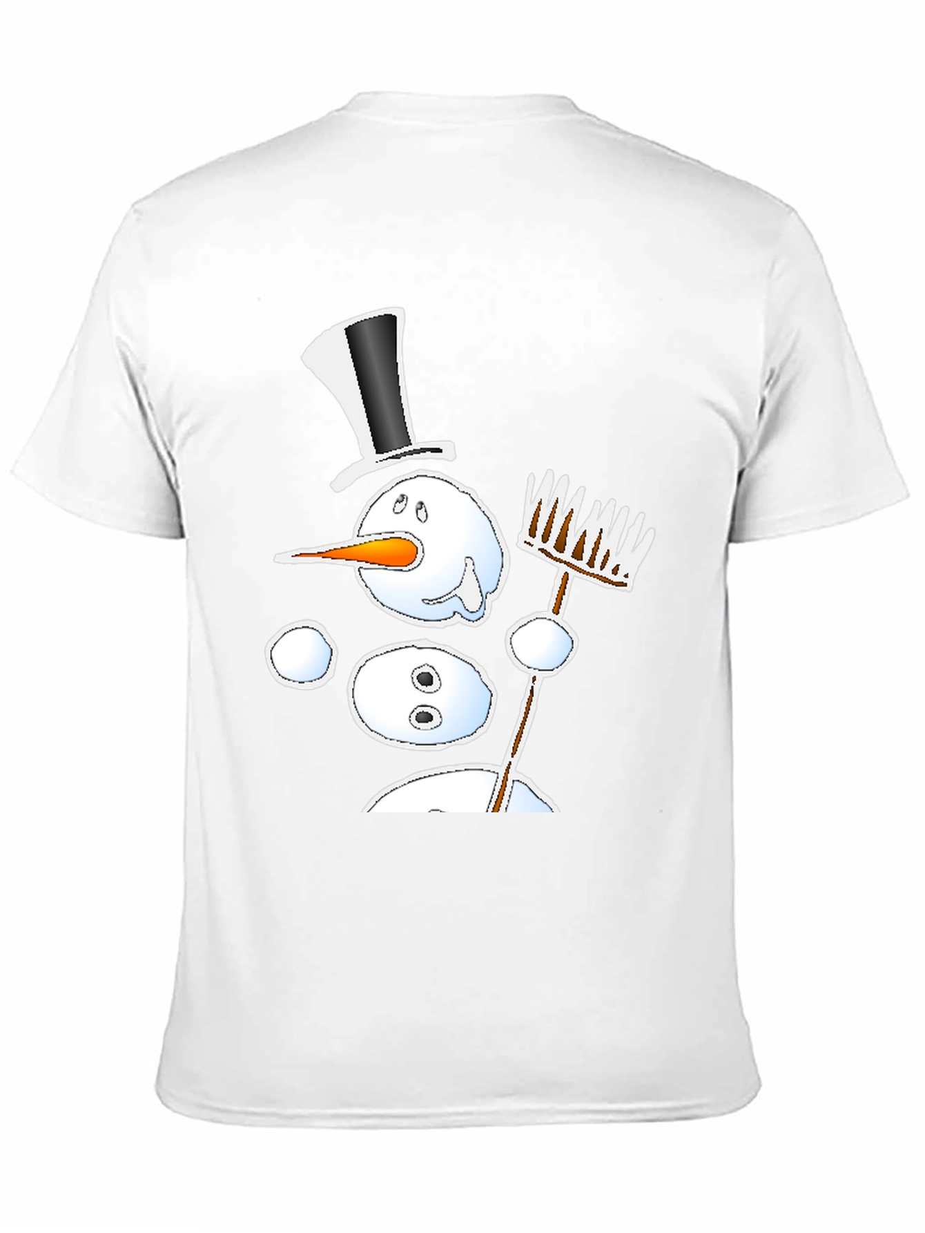 Melting Snowman Graphic Tee - Winter Fun