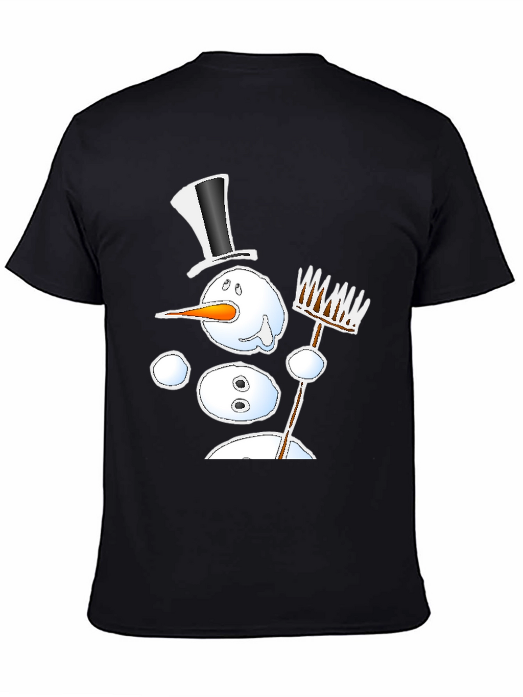 Melting Snowman Graphic Tee - Winter Fun