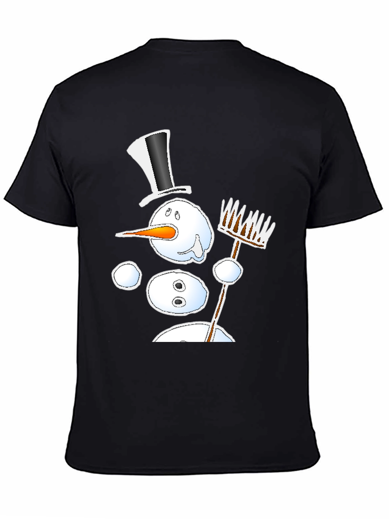Melting Snowman Graphic Tee - Winter Fun