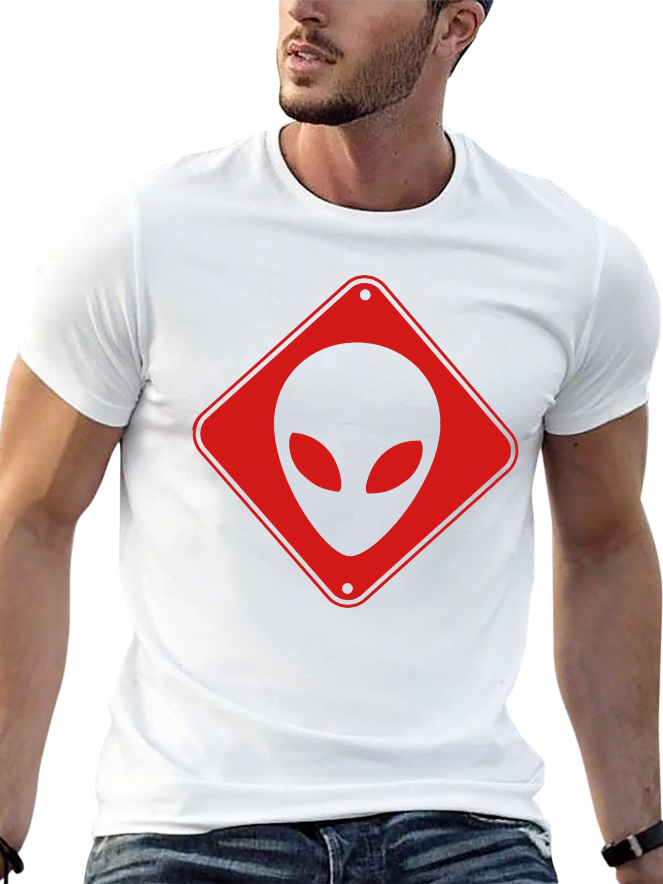 Alien Crossing Black T-Shirt