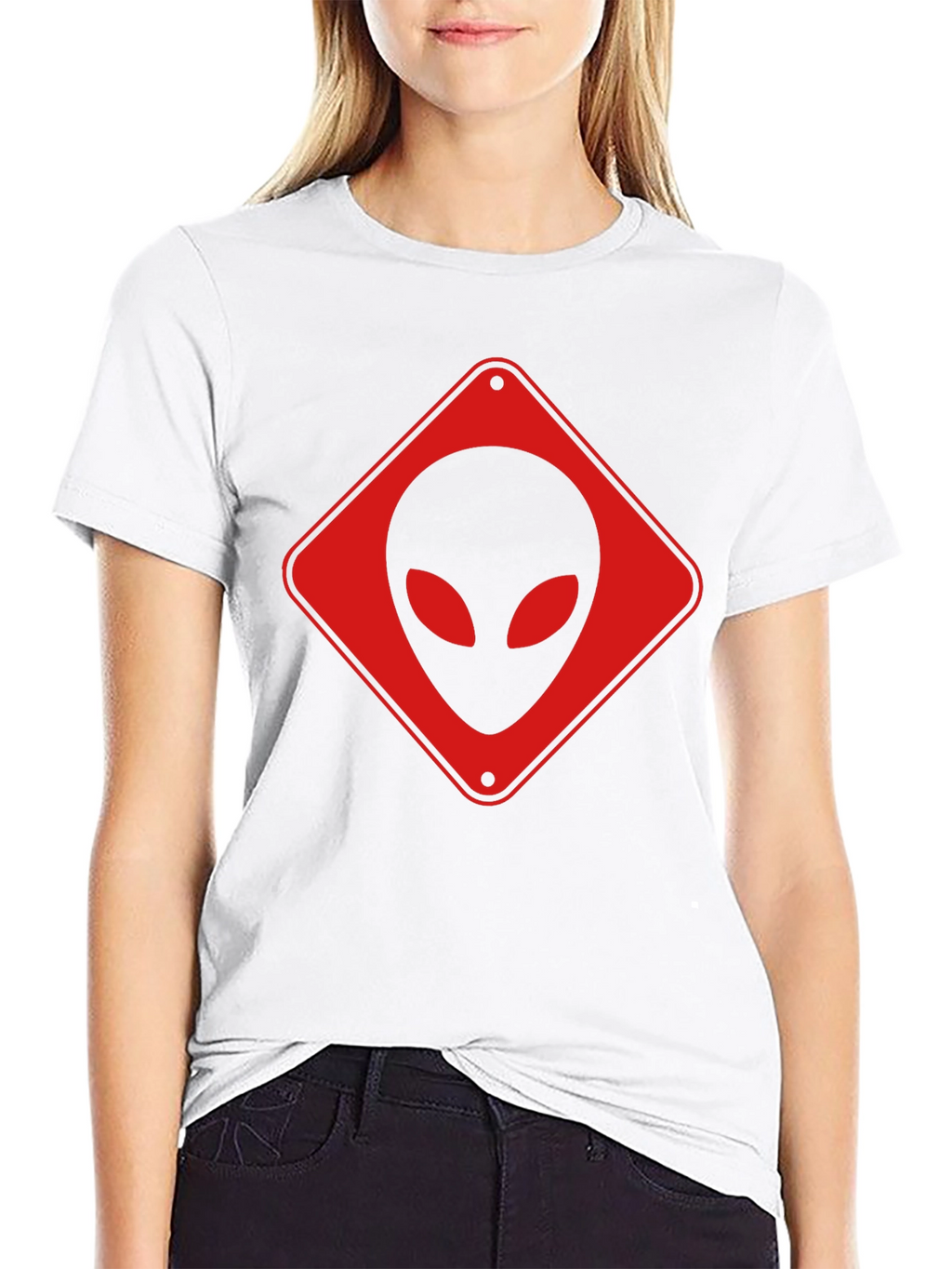 Alien Crossing Black T-Shirt
