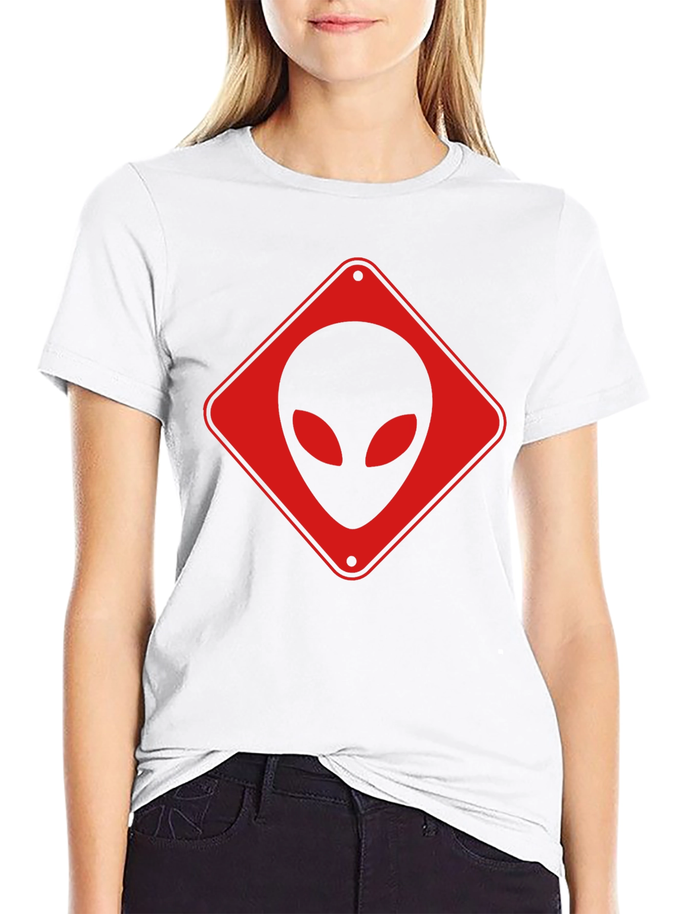Alien Crossing Black T-Shirt