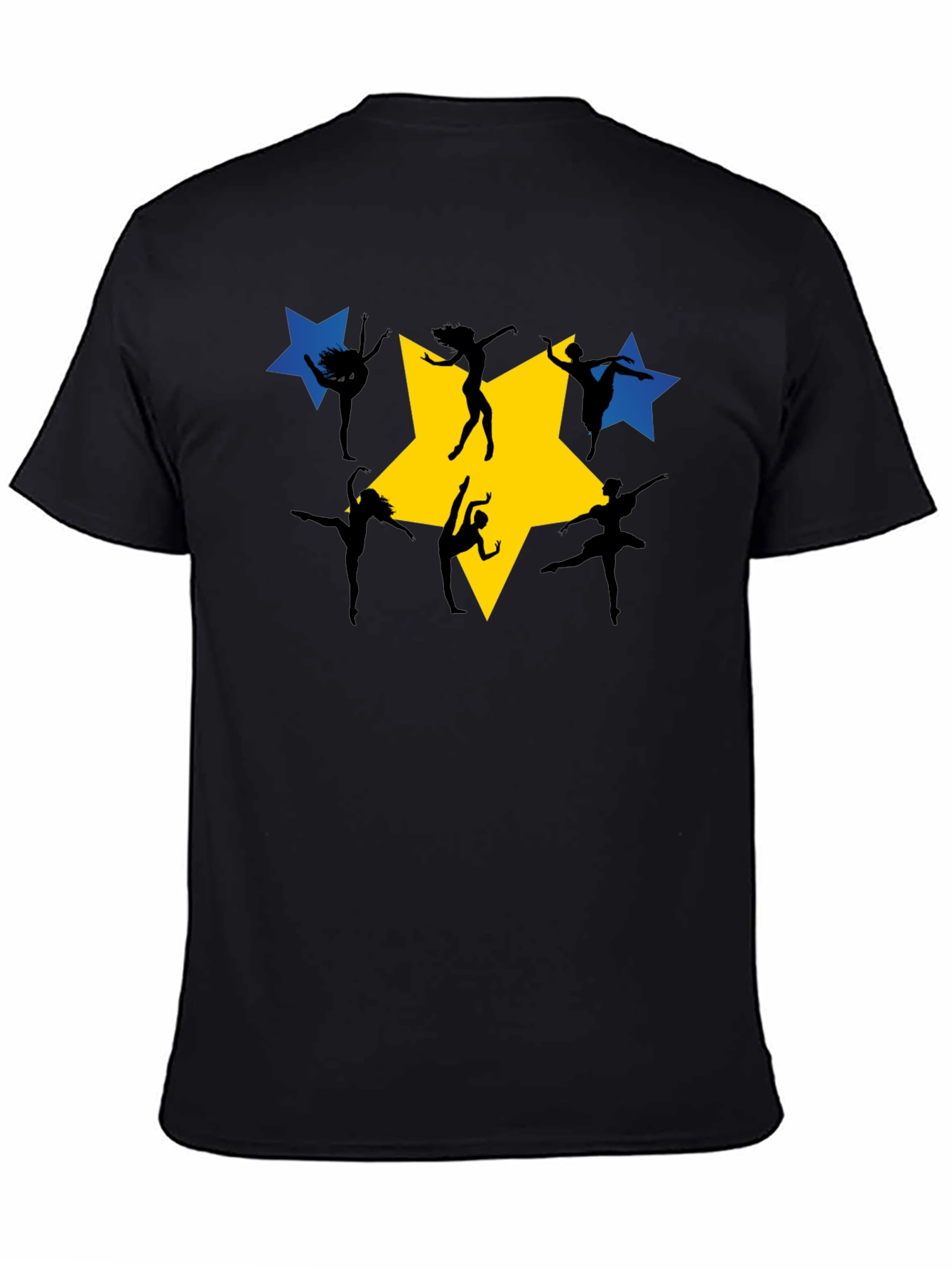 Dance Star Graphic Tee - Black Cotton T-Shirt