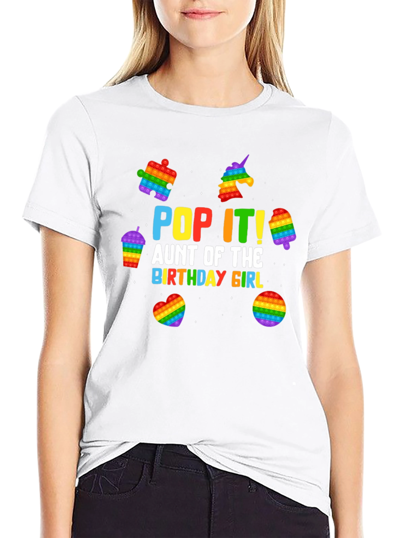 Pop It Aunt of the Birthday Girl T-Shirt