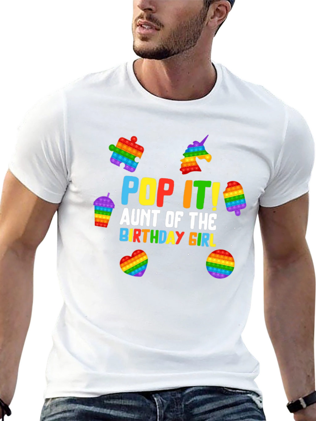 Pop It Aunt of the Birthday Girl T-Shirt