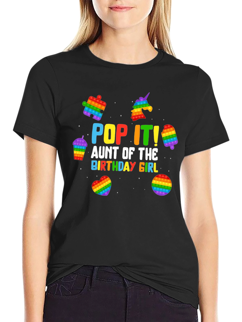 Pop It Aunt of the Birthday Girl T-Shirt