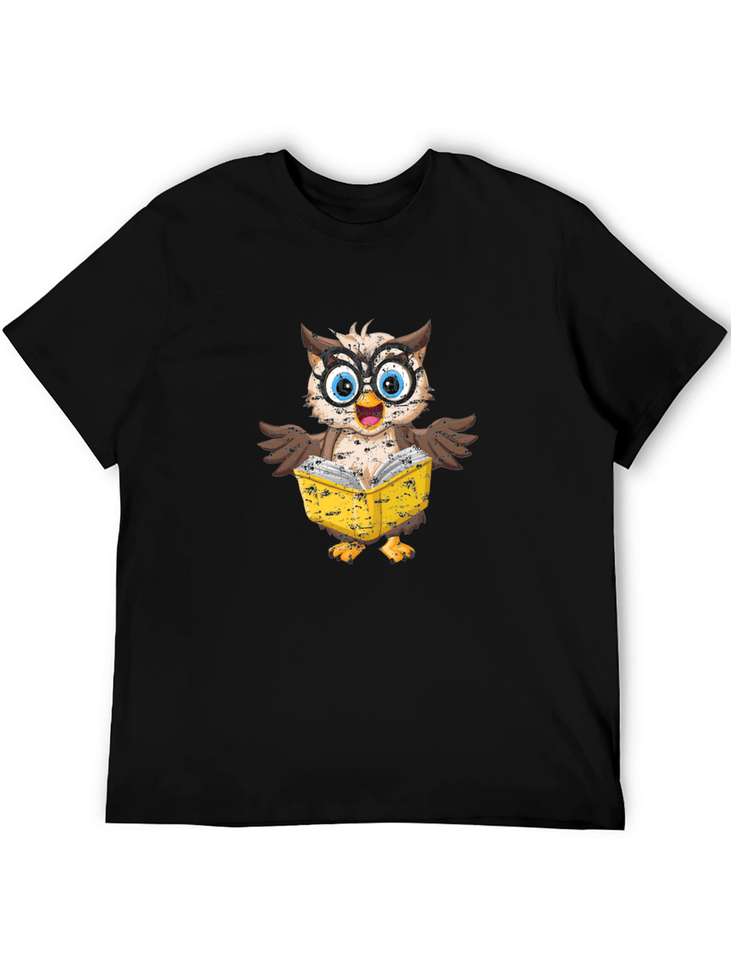 Owl Reading Book Graphic T-Shirt