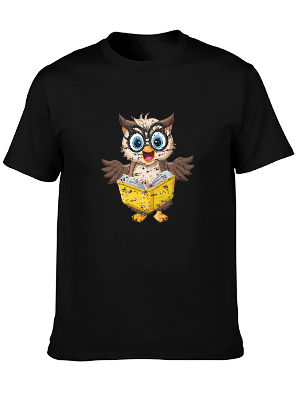 Owl Reading Book Graphic T-Shirt