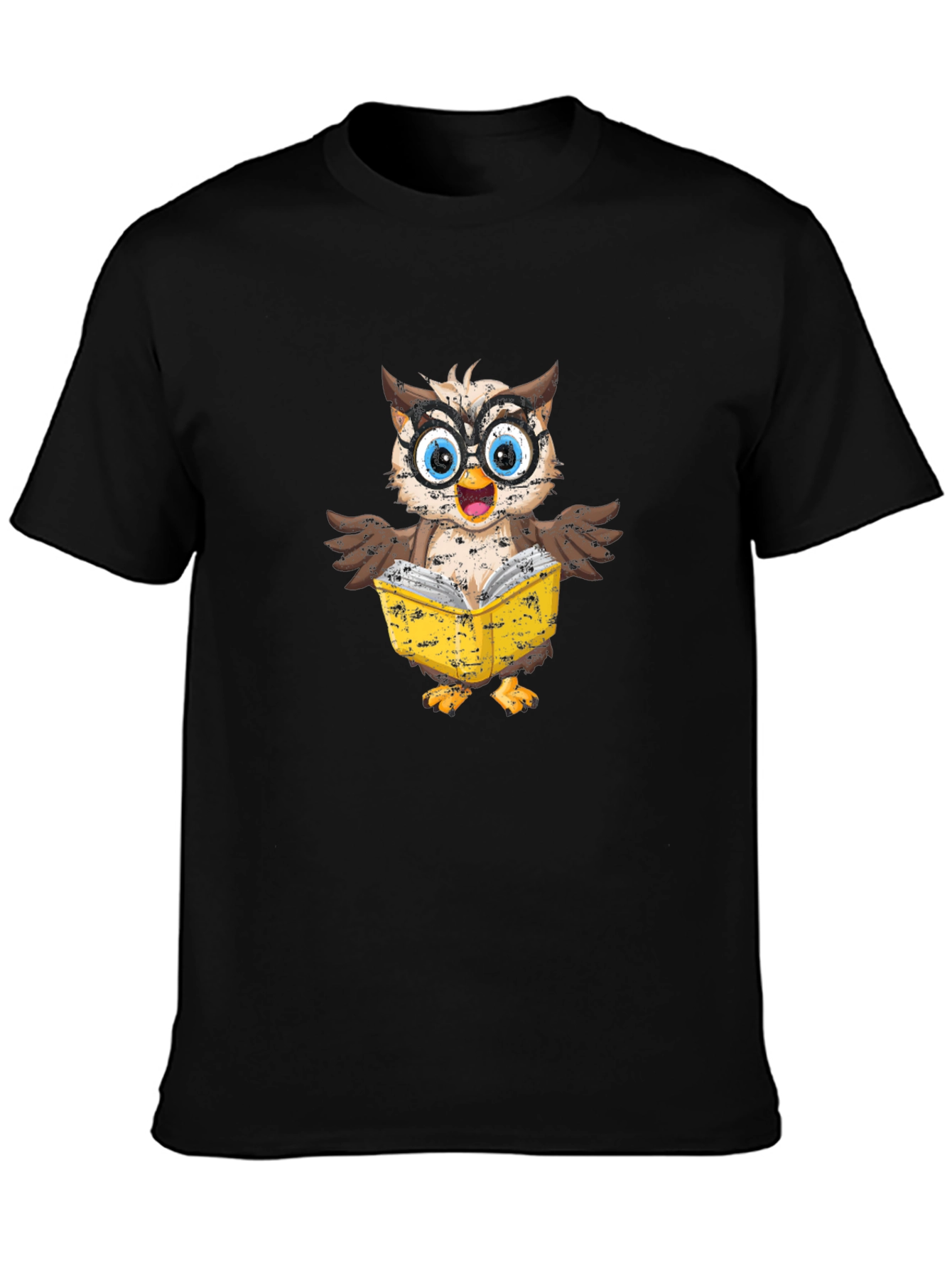 Owl Reading Book Graphic T-Shirt