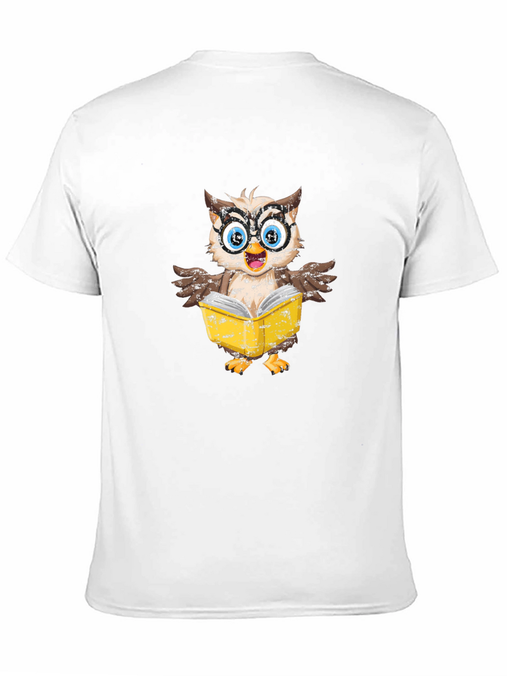 Owl Reading Book Graphic T-Shirt